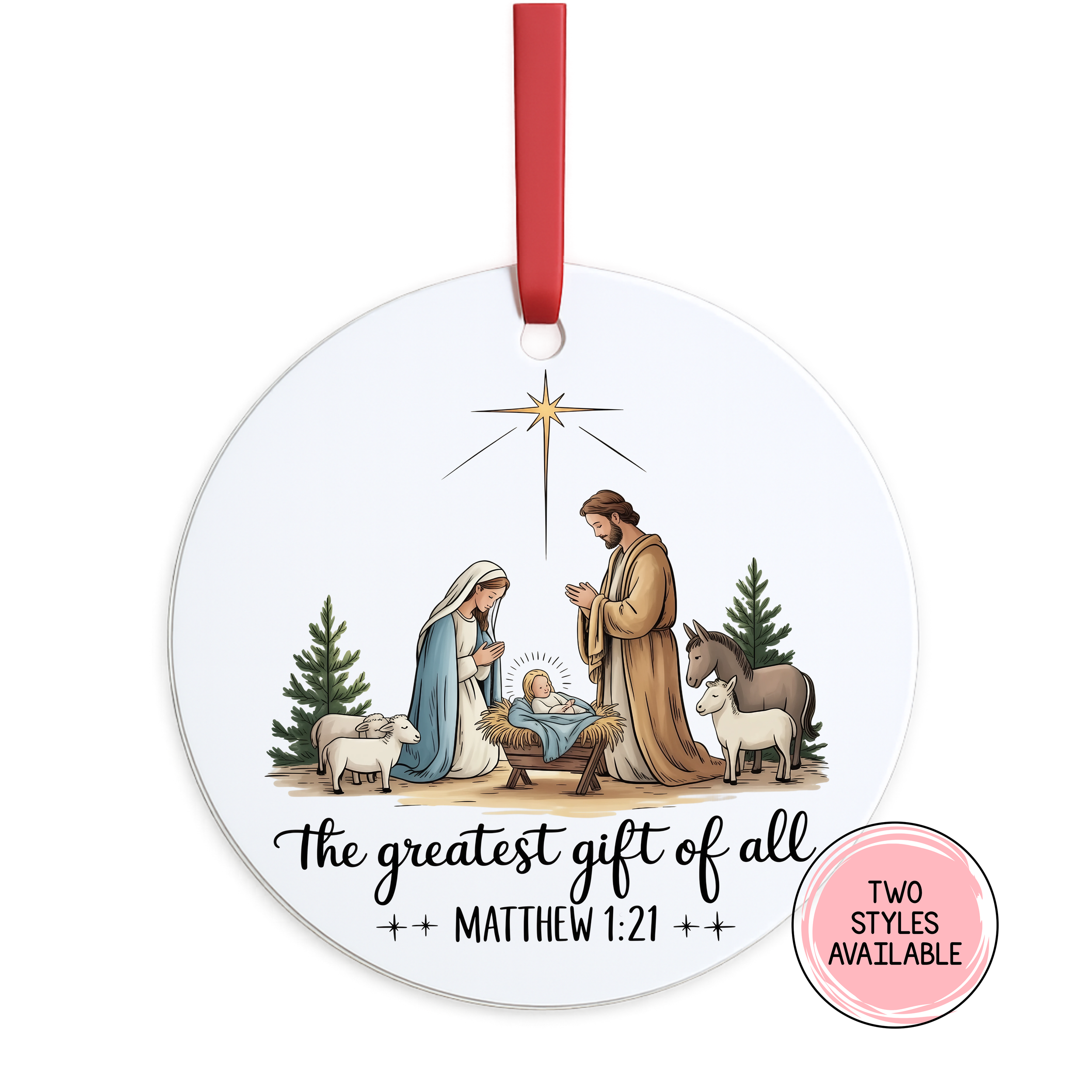"The Greatest Gift of All" Matthew 1:21 Ornament