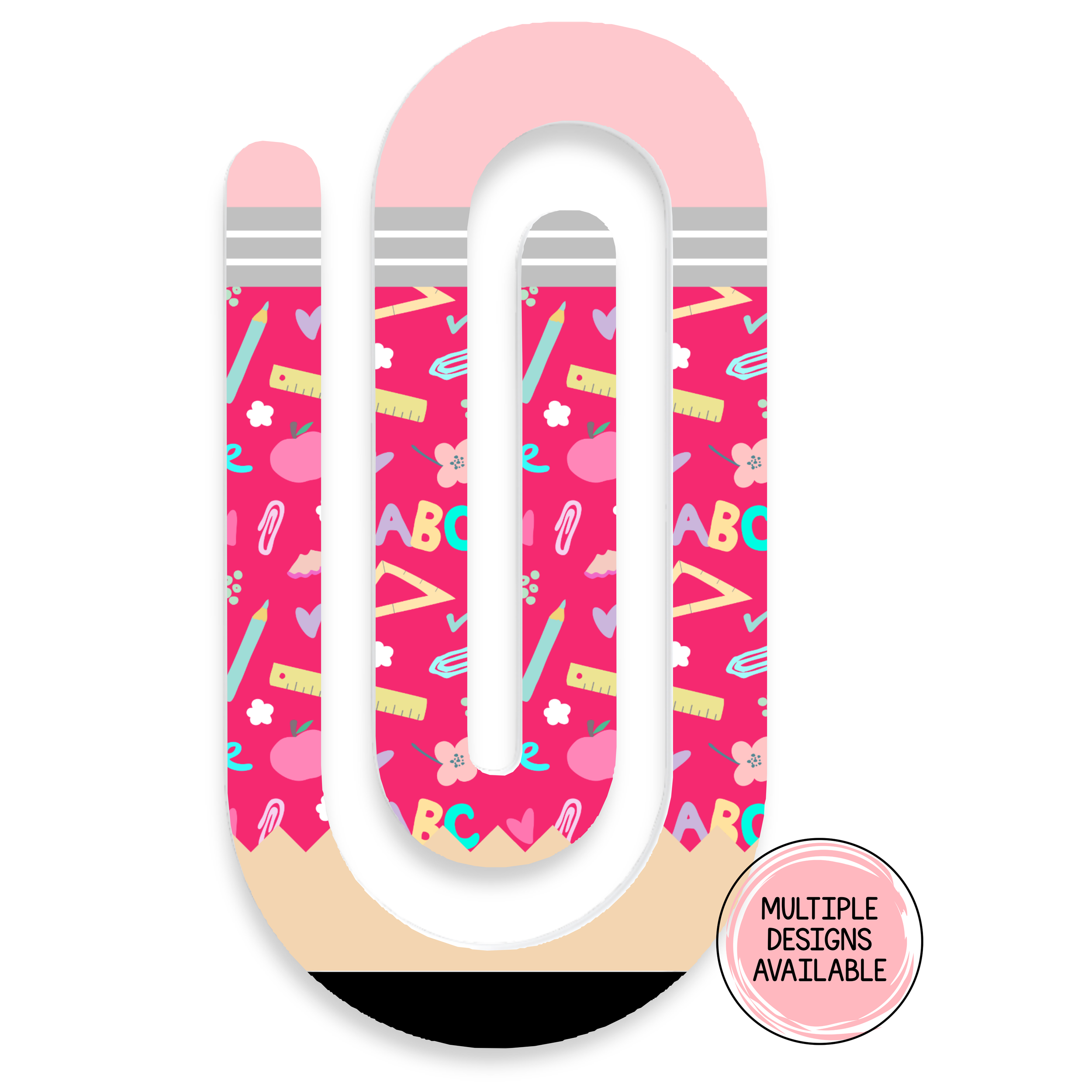 Jumbo Acrylic Clip - 5 Teacher Theme Choices