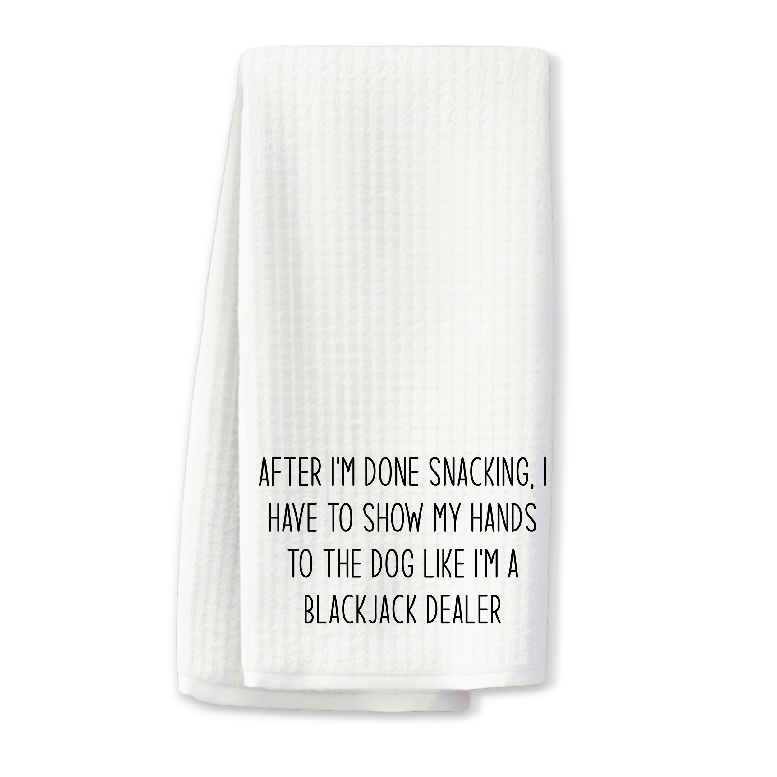 Funny Dog Blackjack Pun Kitchen Towel