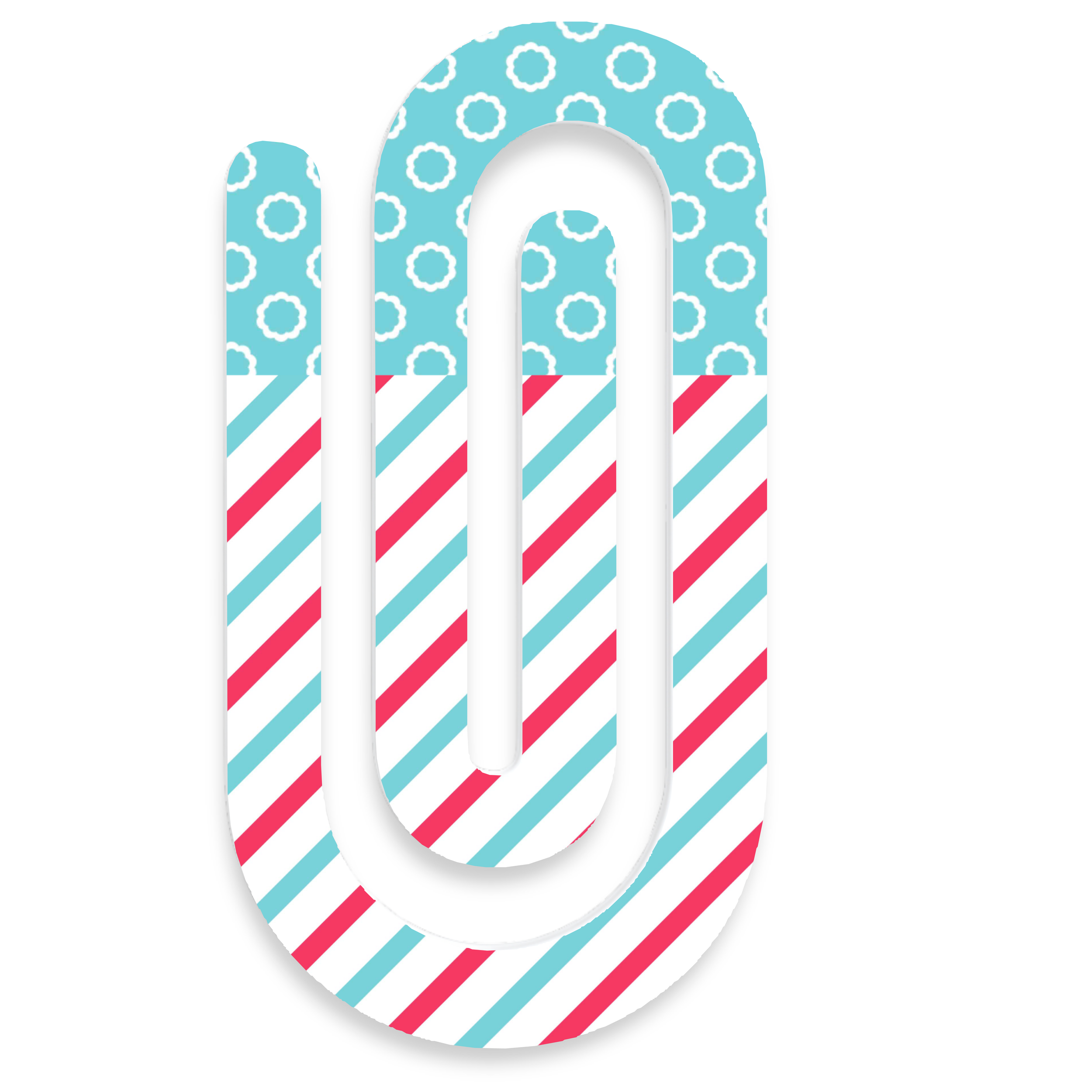 Jumbo Red & Aqua Acrylic Clip