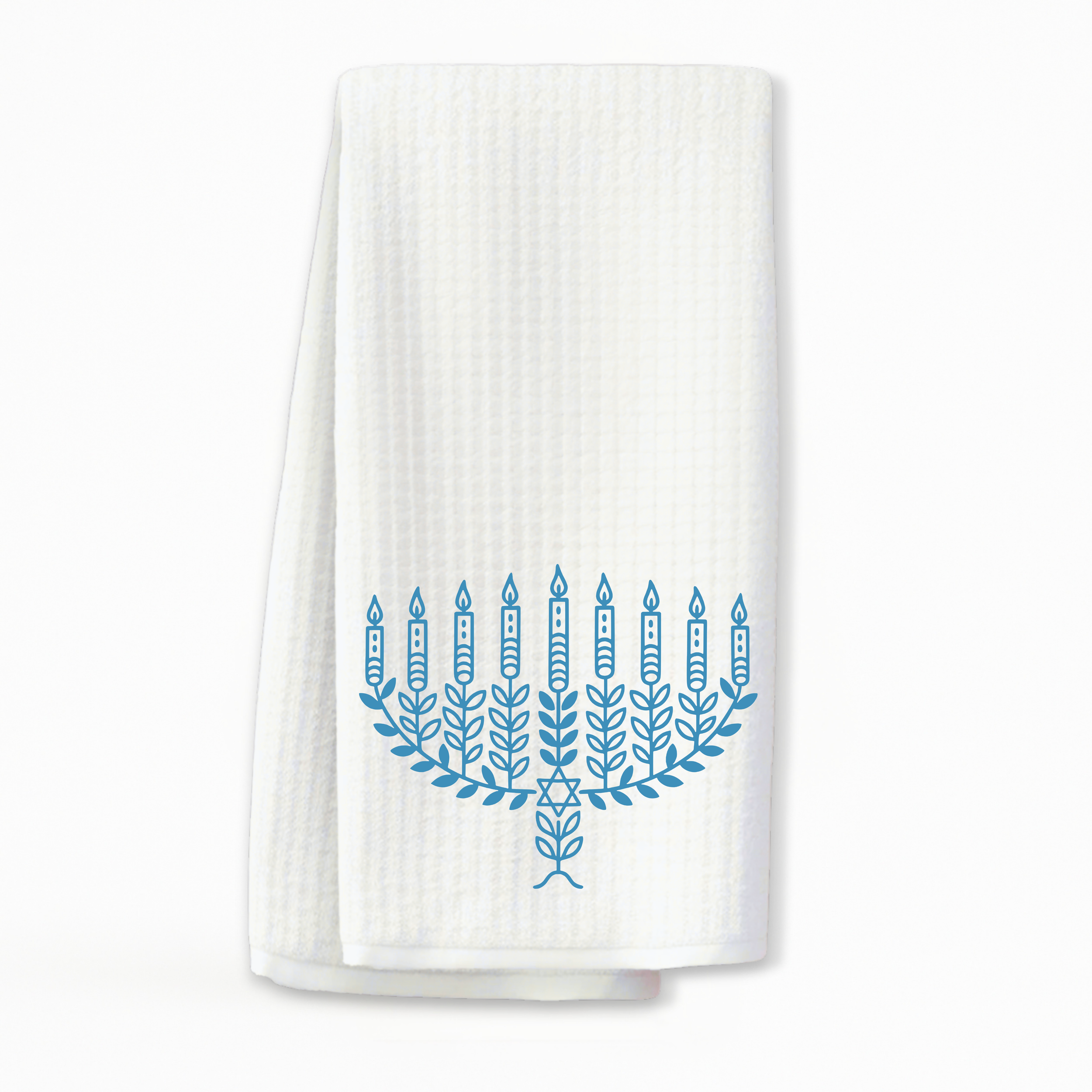 Modern Menorah Hanukkah Kitchen Towel