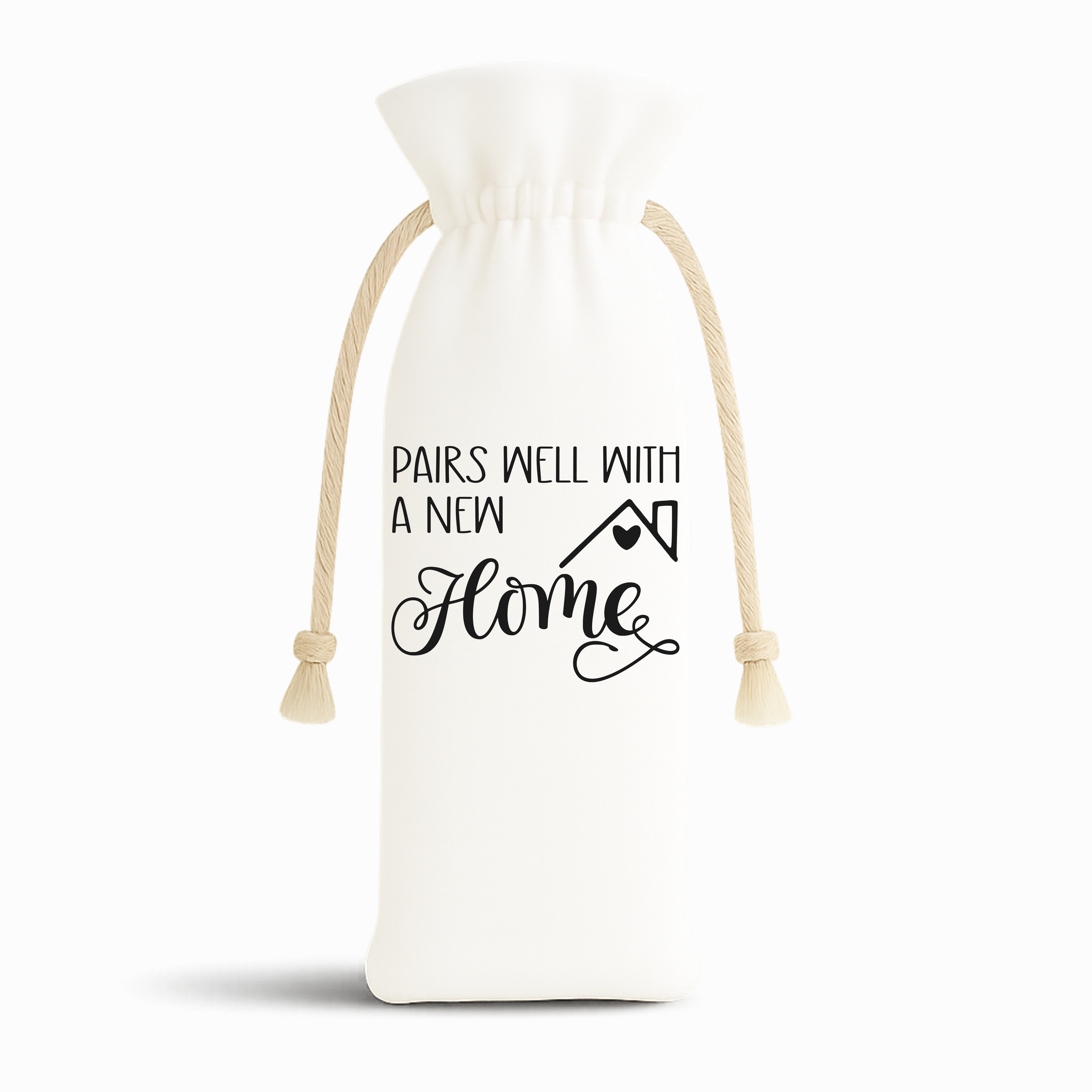 "Pairs Well With a New Home" Reusable Wine Bag