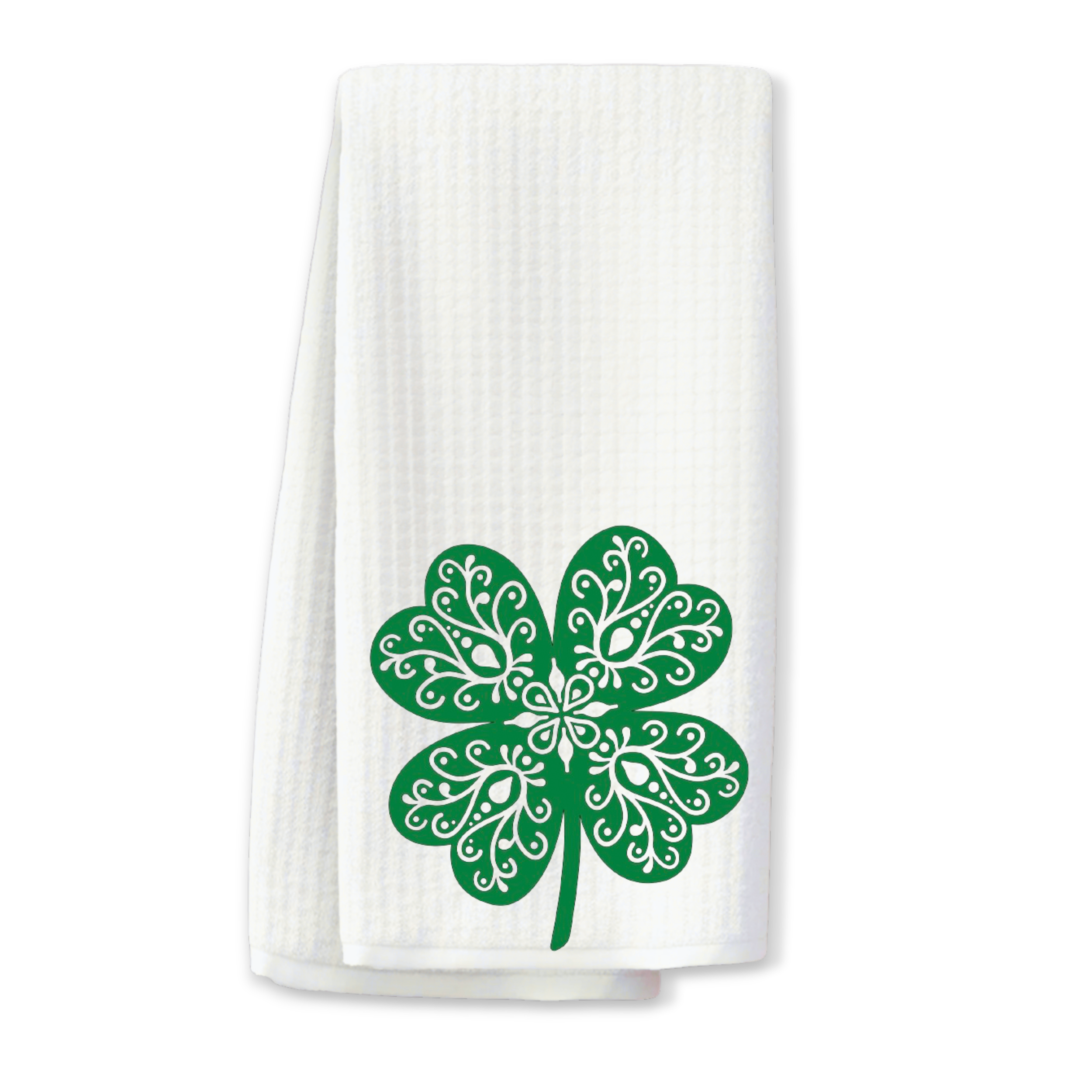 St. Patrick's Day Clover Mandala Kitchen Towel