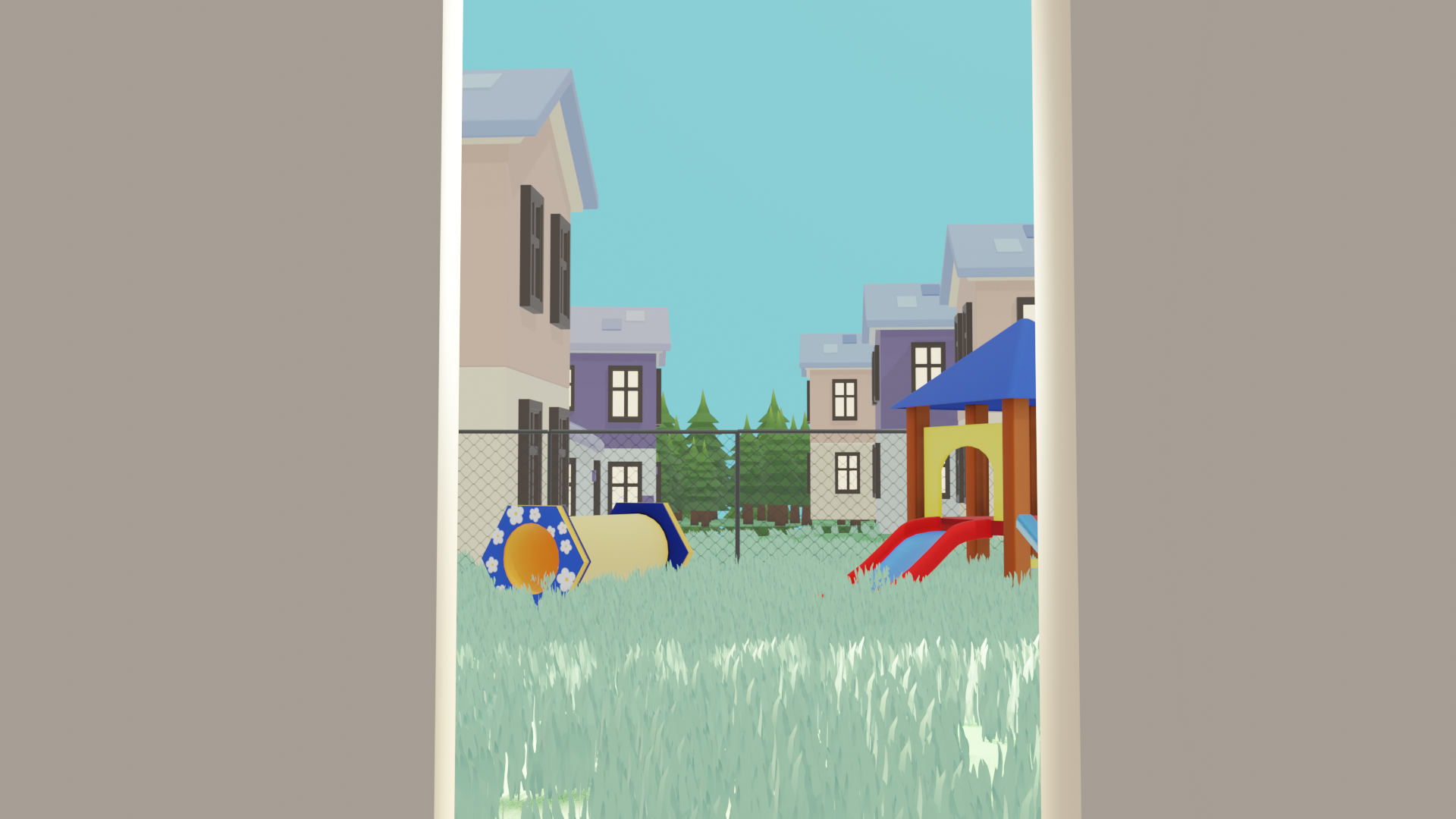 scene 6 background, door to the outside