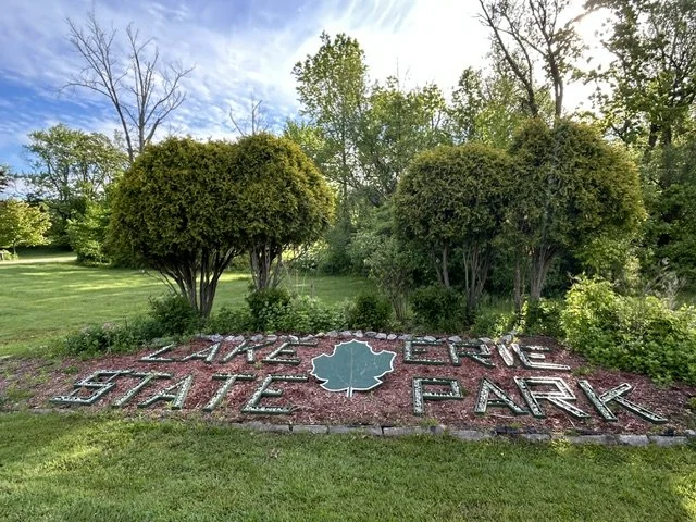 This sign greets guests at the entrance of the park.  You'll also walk by it after Hole 9.