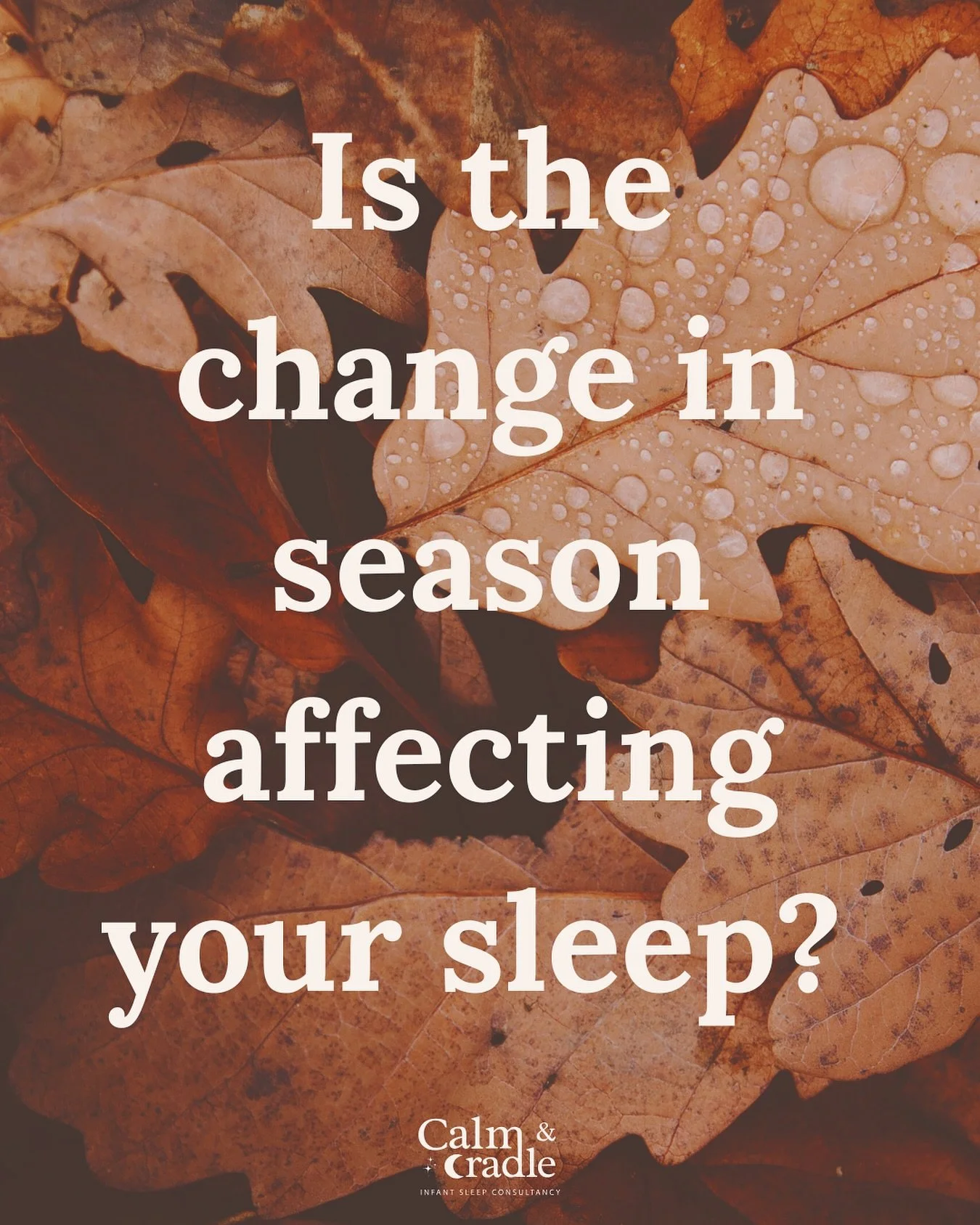 Autumn is my favourite season, but I remember too well how the impending doom of fewer daylight hours impacted my mood when my baby wasn&rsquo;t sleeping. Now that he&rsquo;s in nursery, the endless stream of colds and bugs adds another layer of slee