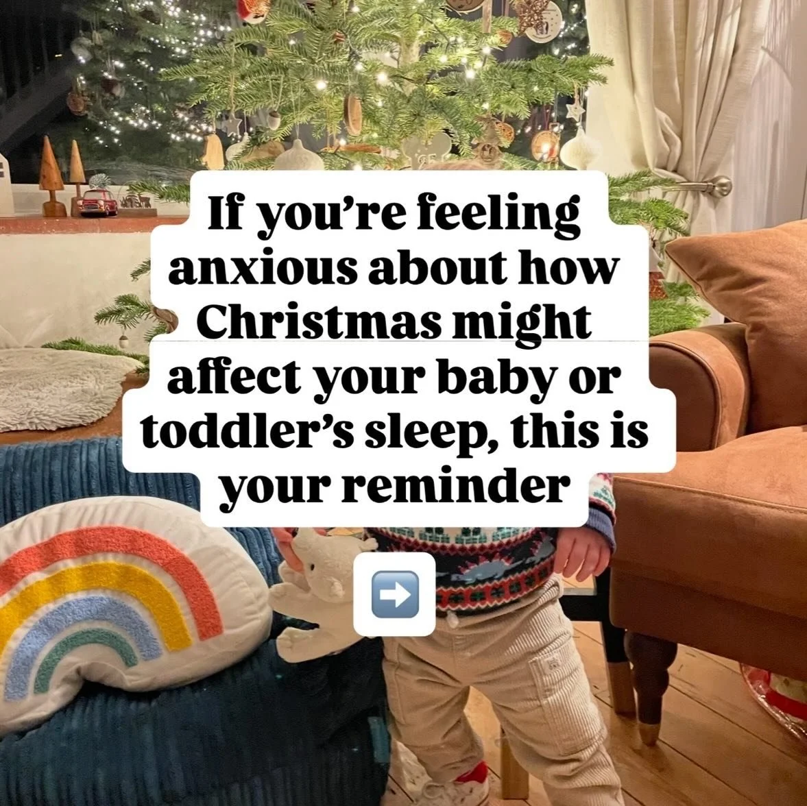 🎄 A week to go?! How did that happen?? 🎅🏻

If you&rsquo;re feeling anxious about sleep this festive season &hellip; just remember:

✨A few disrupted nights won&rsquo;t undo everything

Children don&rsquo;t lose sleep skills overnight. What matters