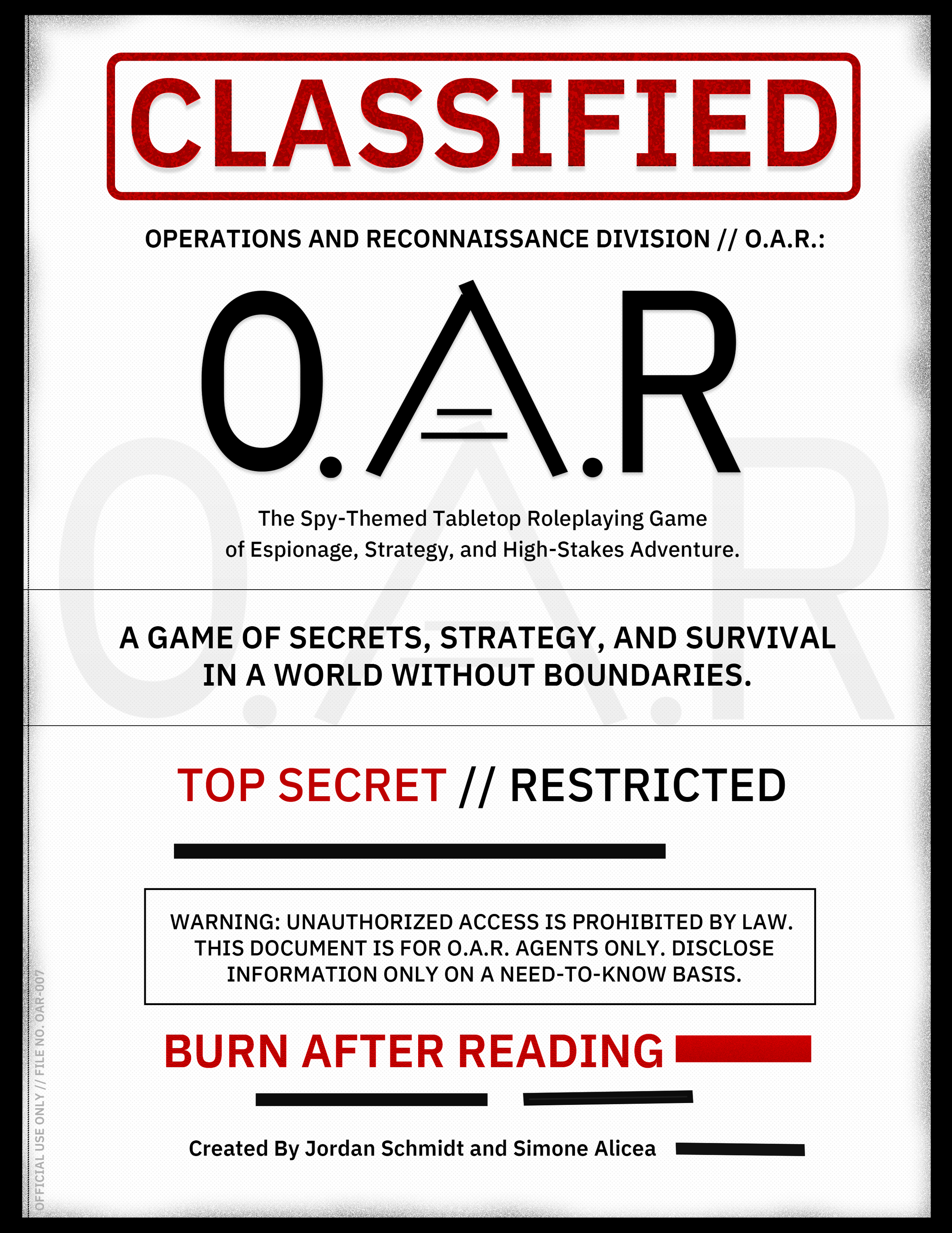 O.A.R. classified cover art