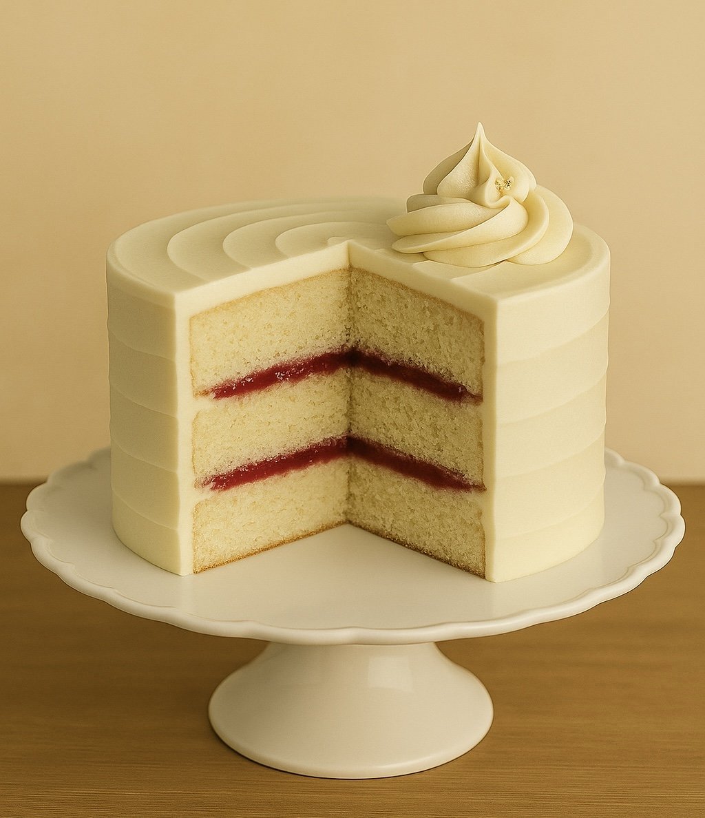 Berry Chantilly (85)
A delicate vanilla cake layered with vibrant brry compote and whipped mascarpone frosting. Light yet luscious, bursting with fresh flavor.
✅ Gluten-Free Option Available