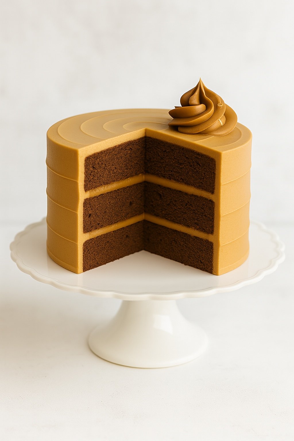 Chocolate cake with salted caramel frosting