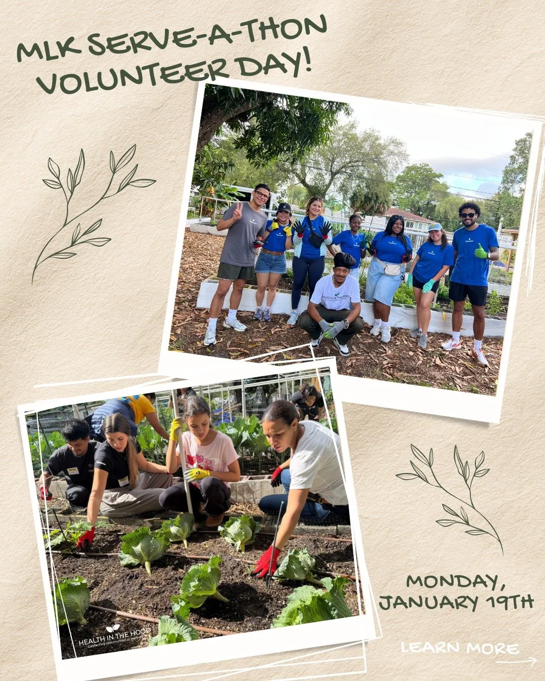 Dr. Martin Luther King Jr. taught that service is a powerful way to strengthen our communities. This MLK Day, join us from 9&ndash;12 PM for a Serve-a-thon at our Opa-locka Garden. Volunteers will help with hands-on garden work that supports communit