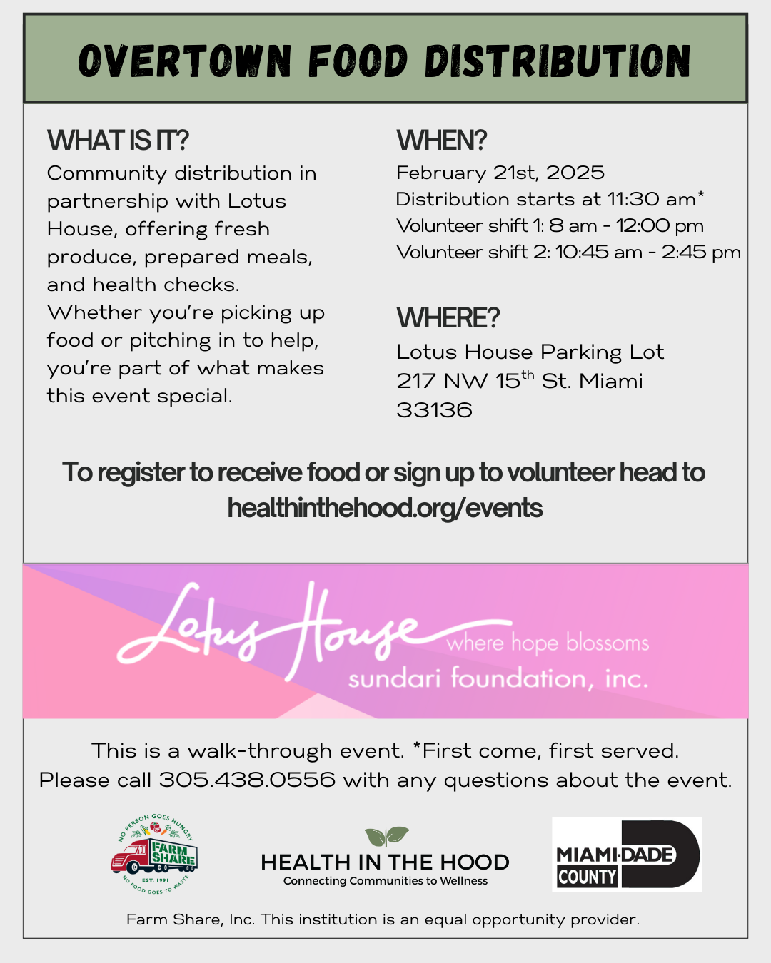 Overtown Food Distribution 