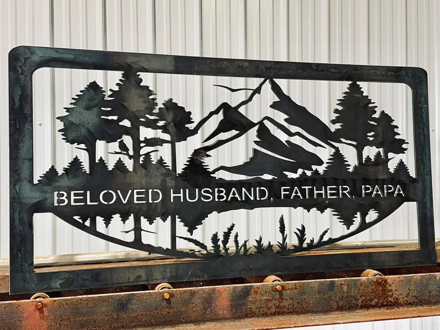 CNC Plasma Cutter: A recent project on the CNC plasma cutter was a Mother&rsquo;s Day gift - A tribute to a beloved family member of the clients that had passed. It was an honor to have been asked to create this for them.

This piece is 2&rsquo; x 4&