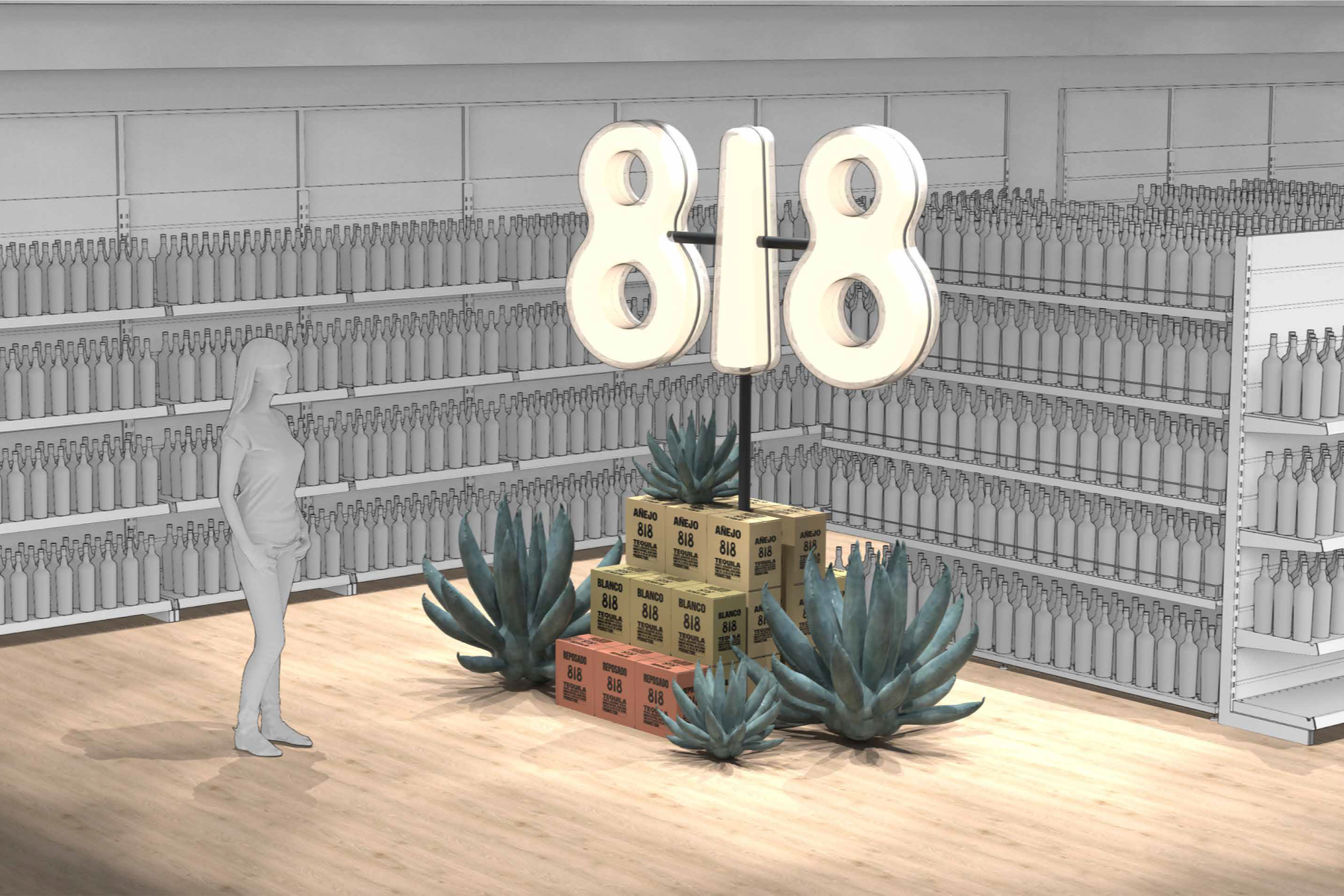 818 Tequila In-Store Display