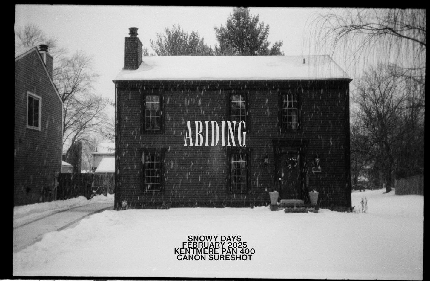 some snowy snaps 🤍
&bull; 
🎞️developed and scanned by @abandonedcameras
&bull;
&bull;
#grainisgood #kentmere400 #canonsureshot #filmwave