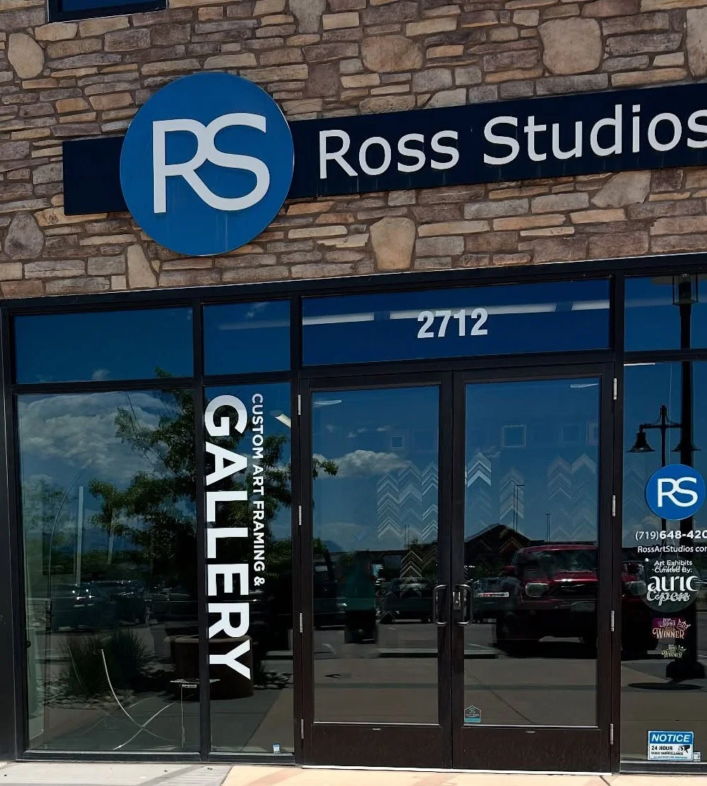 Ross Studios, a gallery and custom art framing shop in North Colorado Springs, CO.