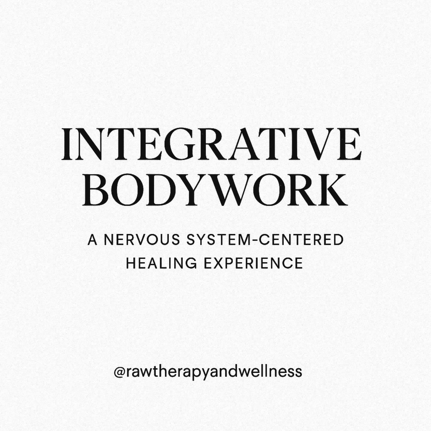 Integrative Bodywork ||
This isn&rsquo;t just massage. It&rsquo;s a nervous system-centered healing experience.

I recently shifted away from therapeutic massage because I saw a gap. So many of my clients were craving more than just physical relief&m