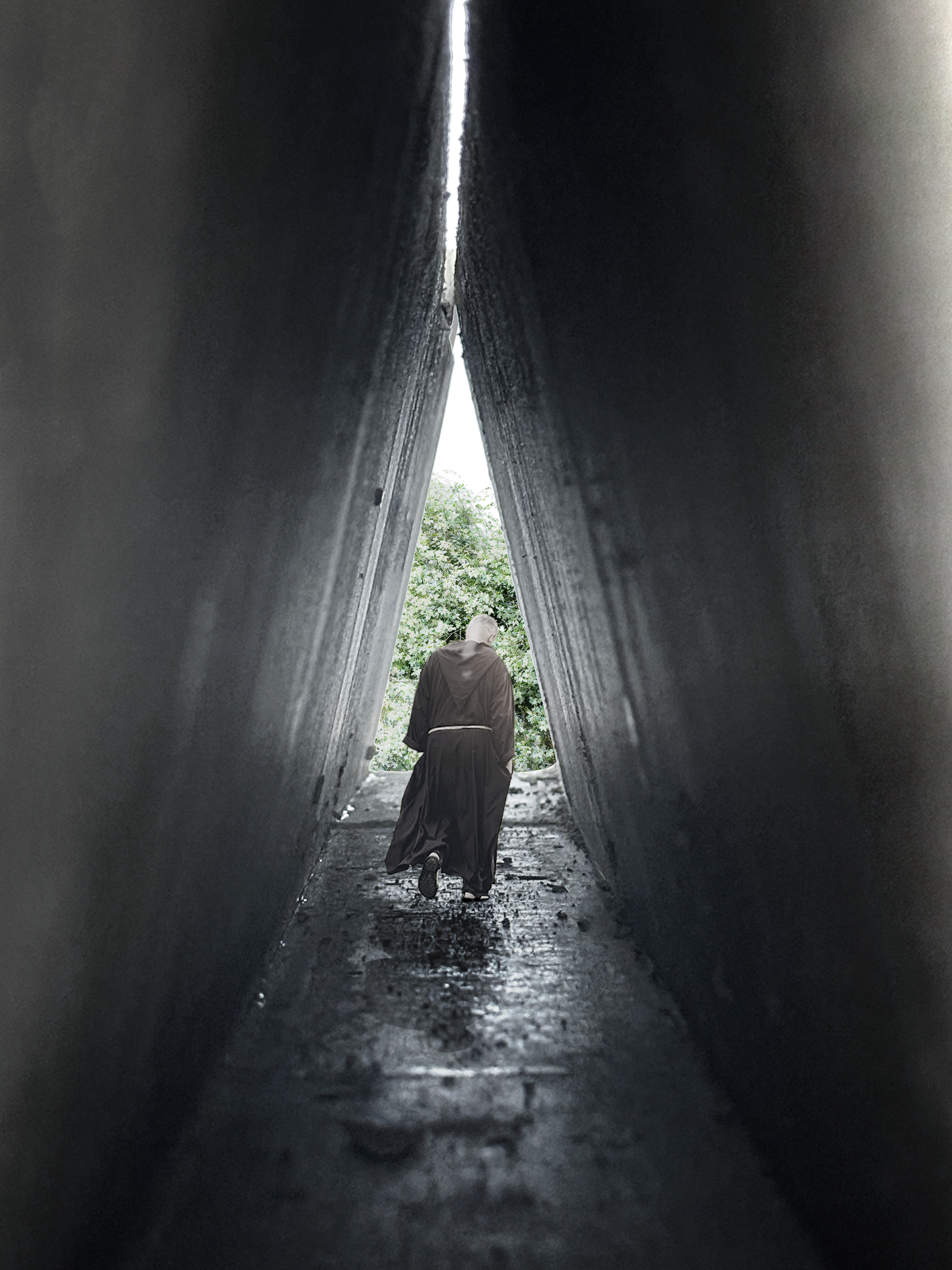 The End of the Path, 2' x 4', Concrete