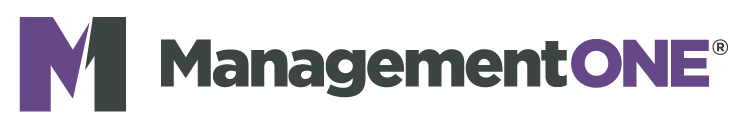 ManagementONE logo with stylized purple and gray 'M1' graphic