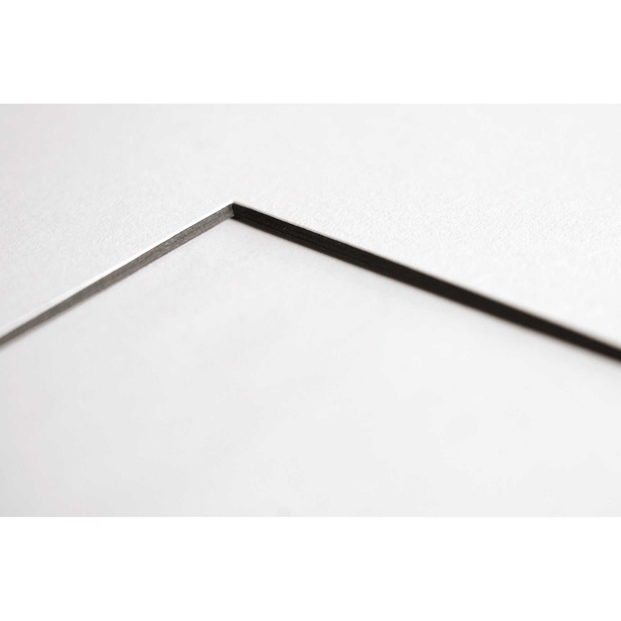 white mat with black core