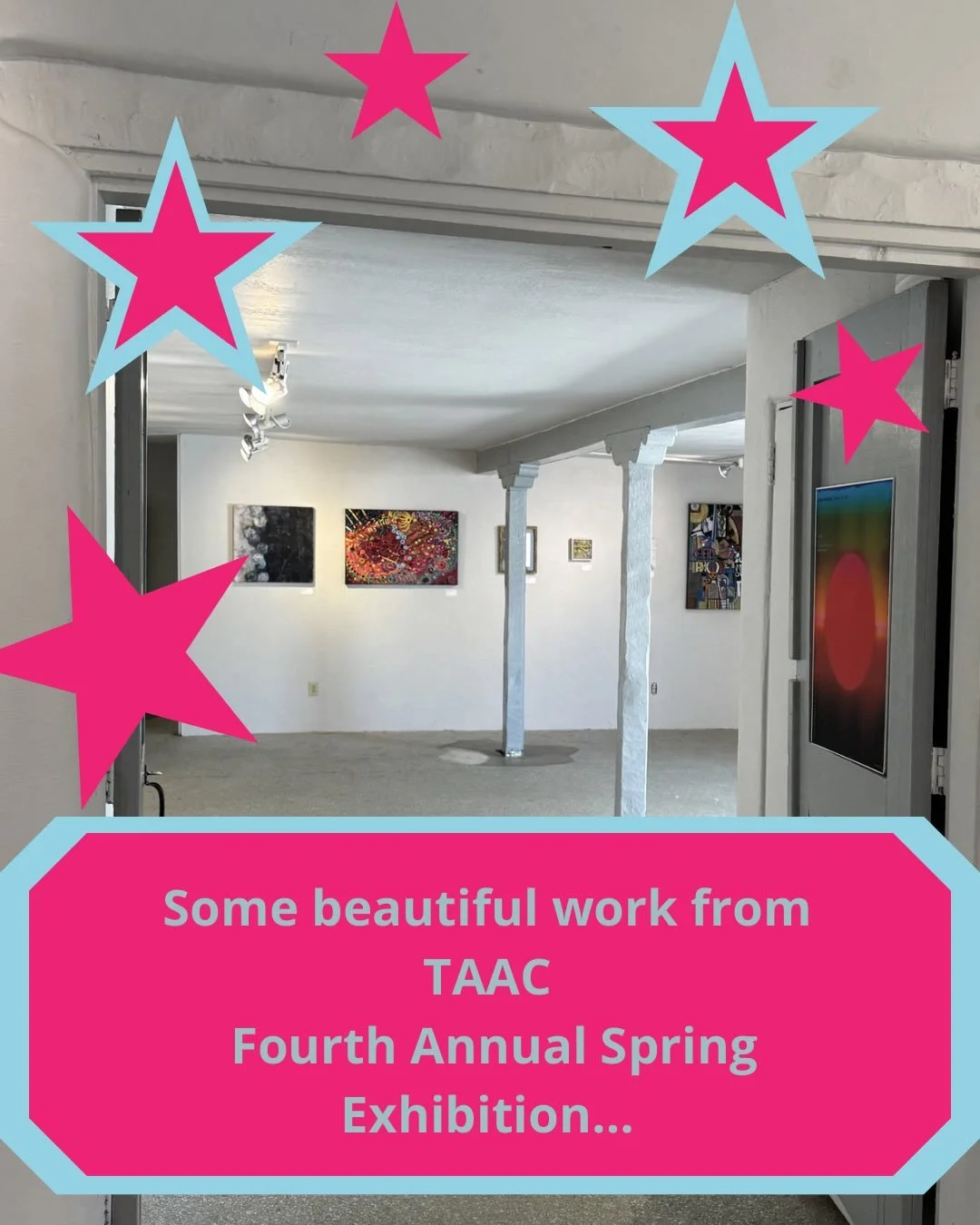 Delightful. Eclectic. Engaging. Vibrant. 
Some words to describe the Spring Exhibition put on by TAAC the Taos Abstract Artist Collective. 
How to describe the vibes? 
Welcoming. Friendly. Inclusive. 

If you are in or near Taos and you haven&rsquo;t