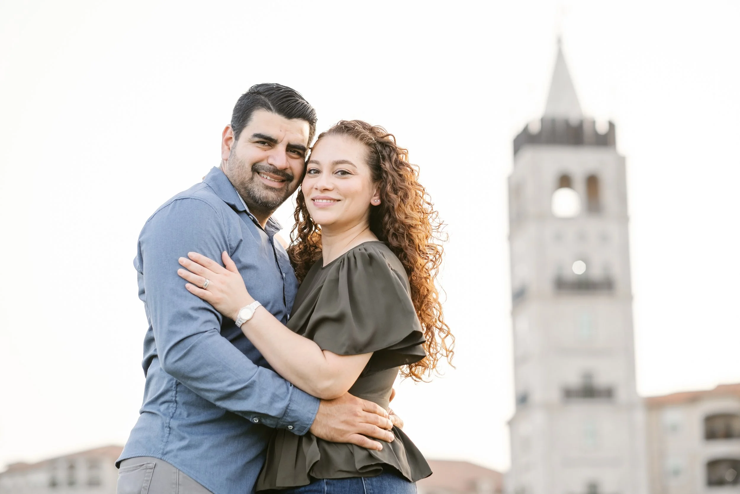 Magdiel and Adriana, the husband-and-wife photographers of Magdiel Photography & Films, at Adriatica Villa in McKinney, TX.