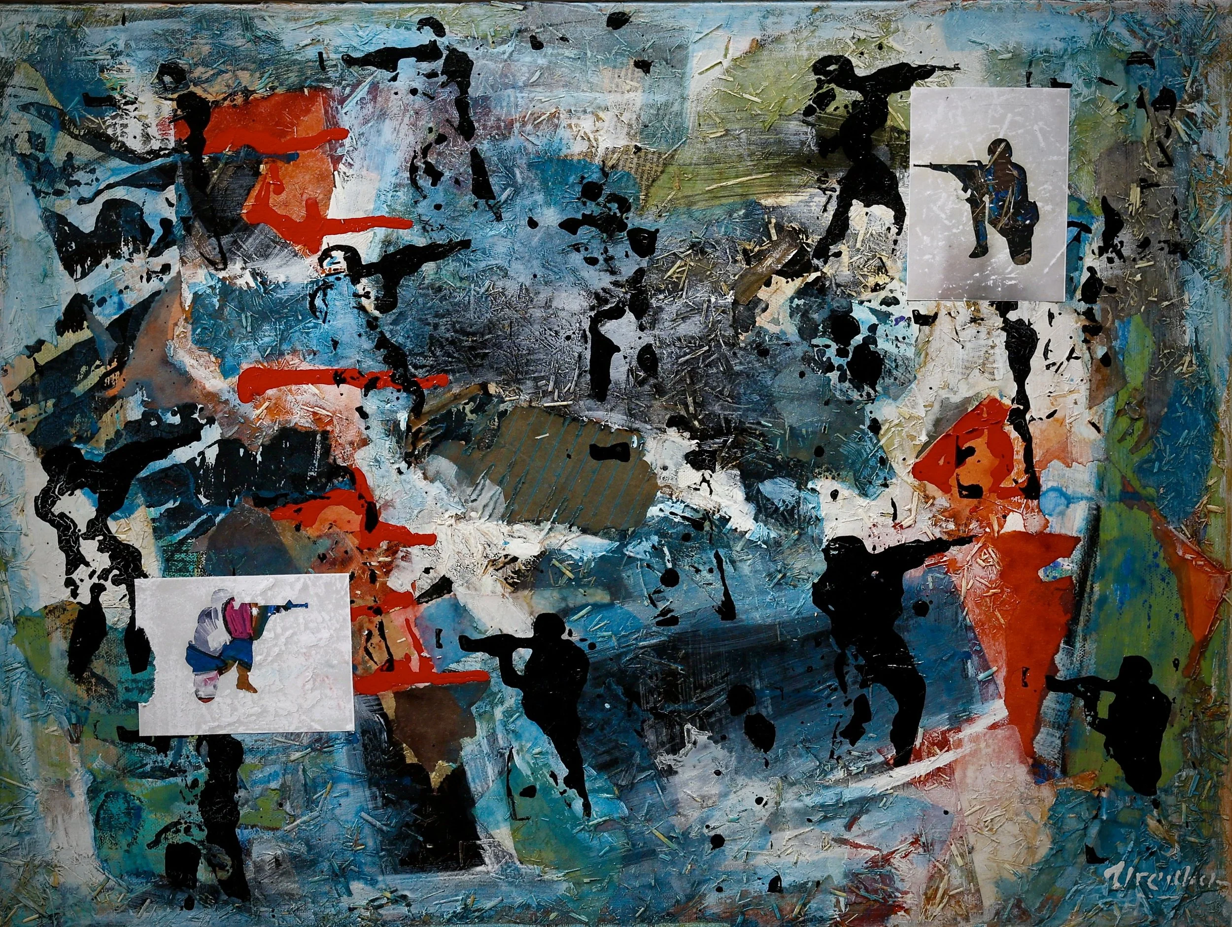    
 Ephraim Urevbu    
   
  The Killing Fields Series  , 2023   
Acrylic and mixed media on board   
17 x 21 in (43.2 x 53.3 cm)   
 