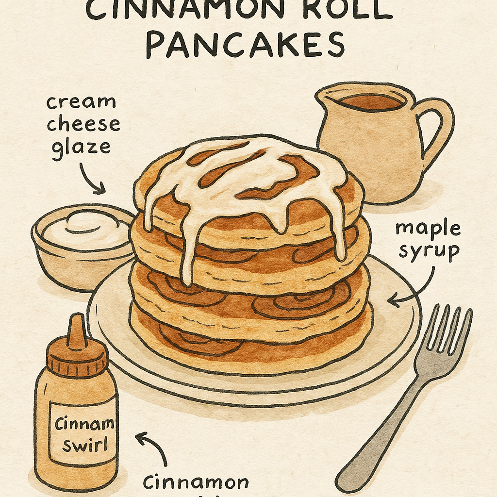 Sourdough Cinnamon Roll Pancakes (Fluffy, Swirly Delight)