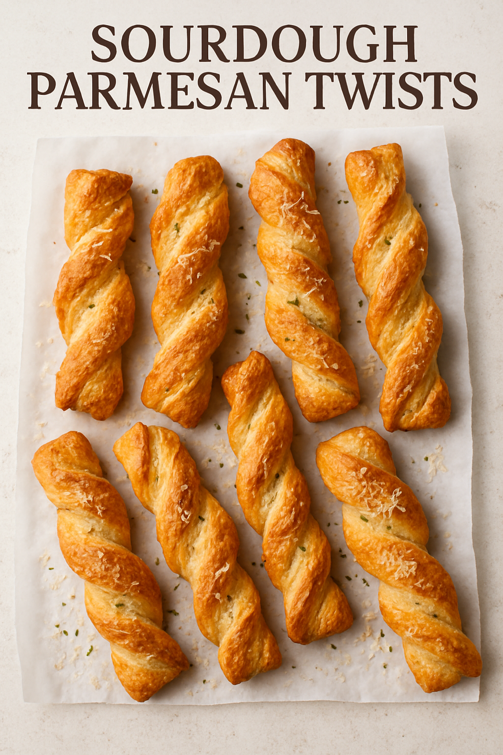 Sourdough Parmesan Twists (Crispy, Cheesy Joy) 🧀🥖