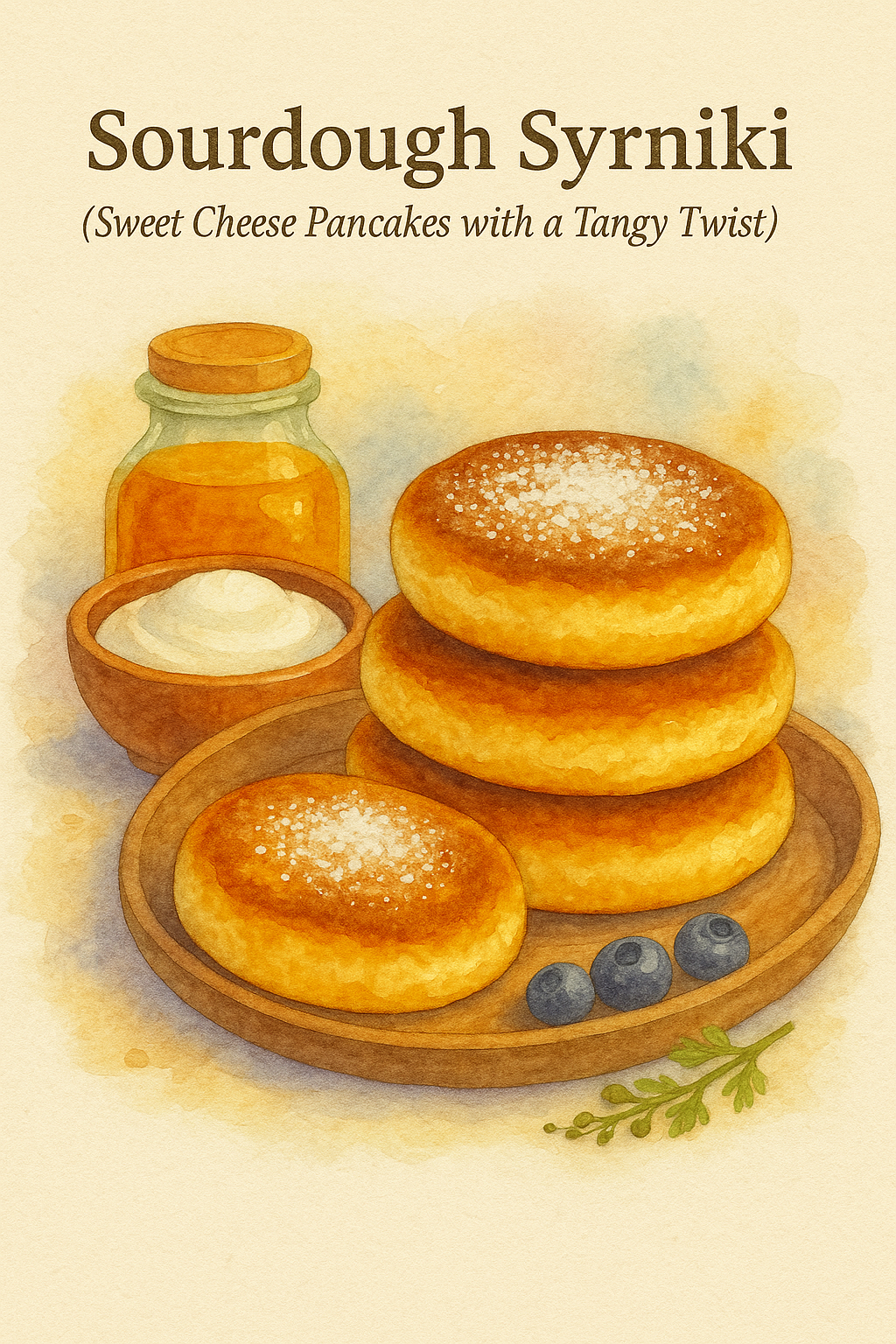 Sourdough Syrniki (Sweet Cheese Pancakes with a Tangy Twist) 🍰🧀