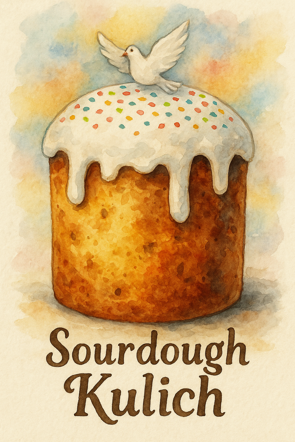 Sourdough Kulich (Russian Easter Bread with a Tangy Rise) 🕊️🍞