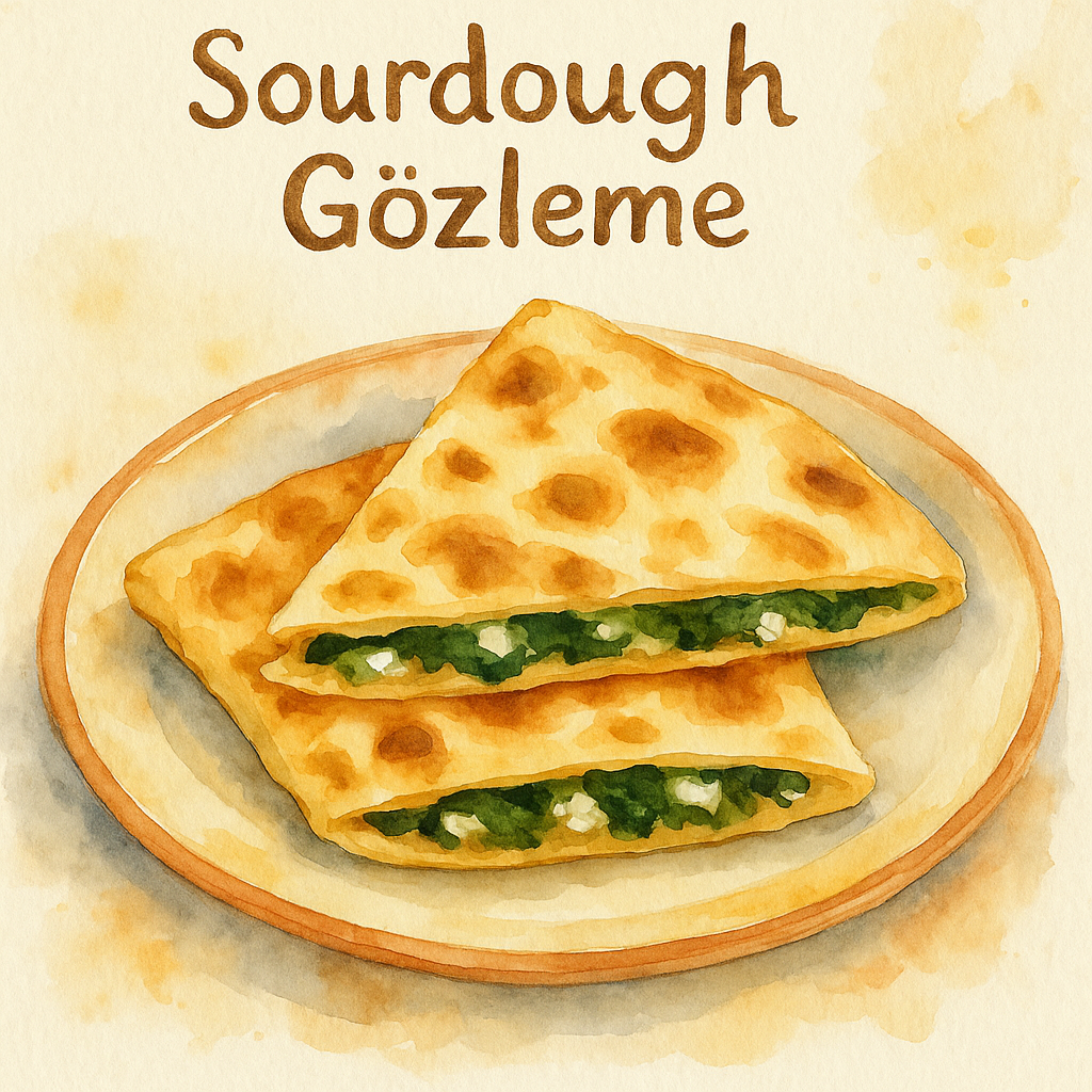 Sourdough Gözleme (Crispy Stuffed Flatbreads Cooked on the Pan)