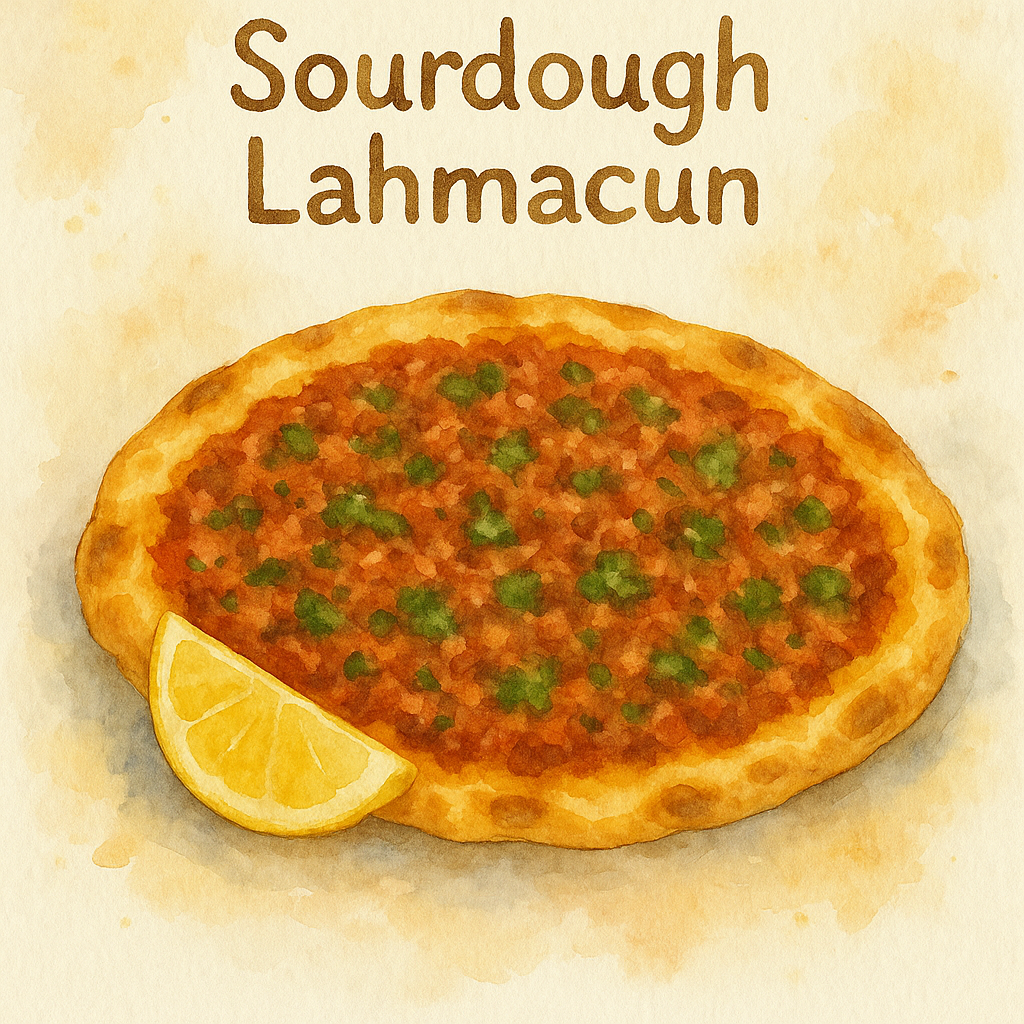 Sourdough Lahmacun (Flatbread Pizza with Spiced Meat)