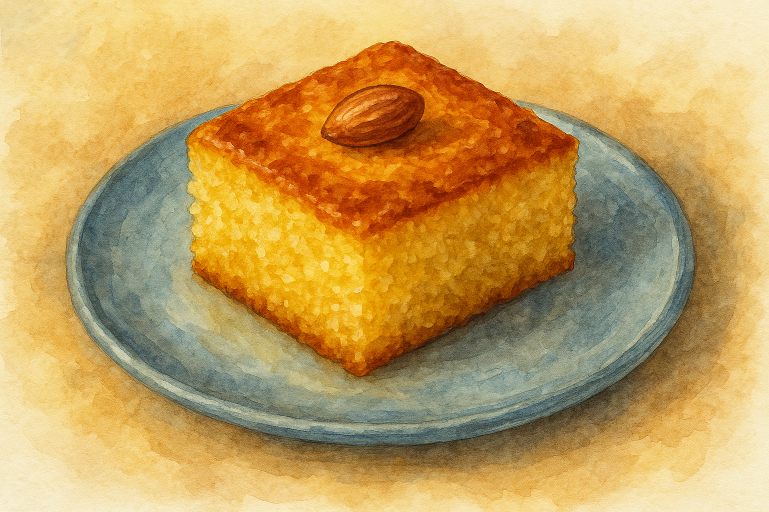 Sourdough Revani (Semolina Cake with Syrup and a Tangy Twist)