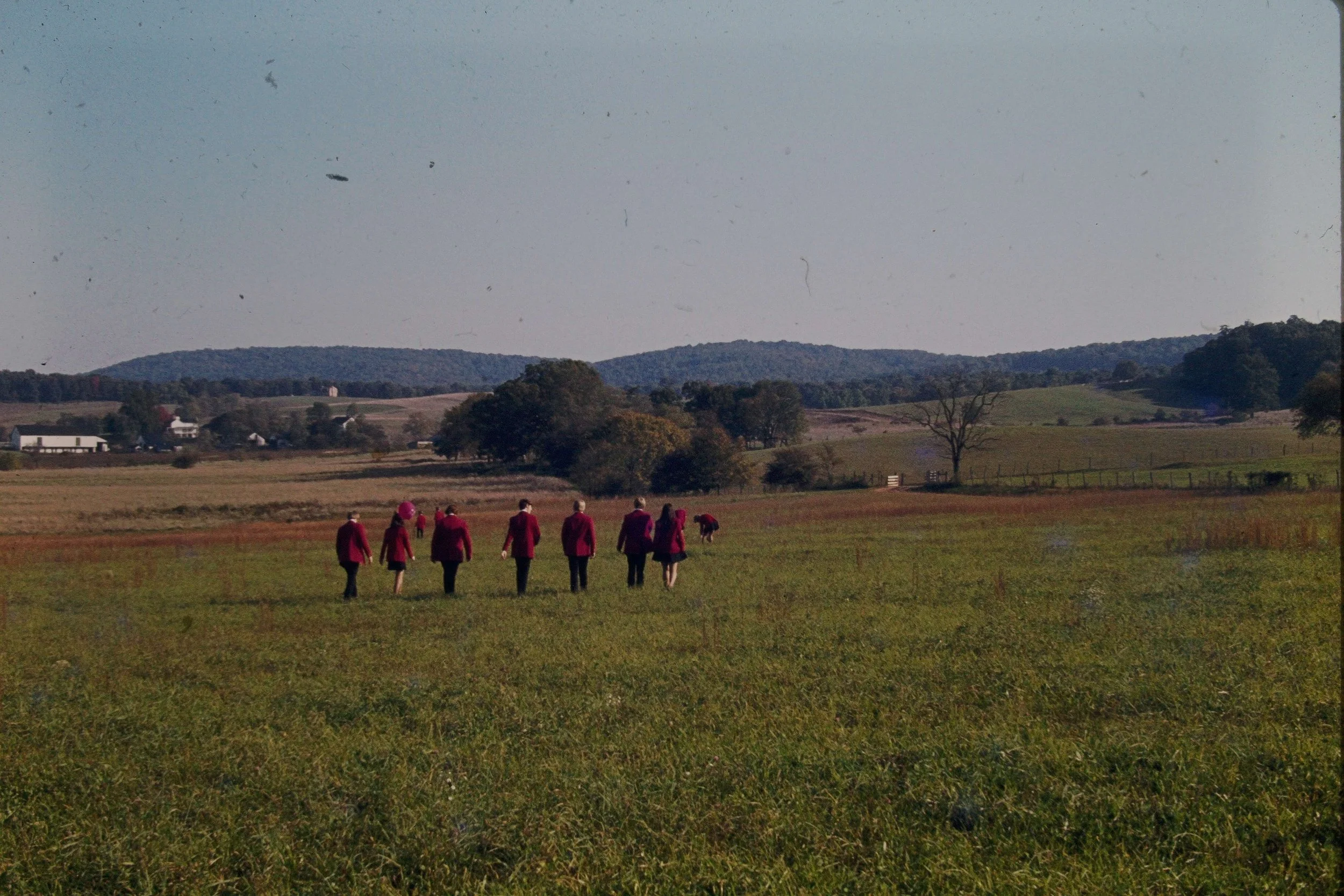 Students on grounds where National Leadership Center will be built.JPG