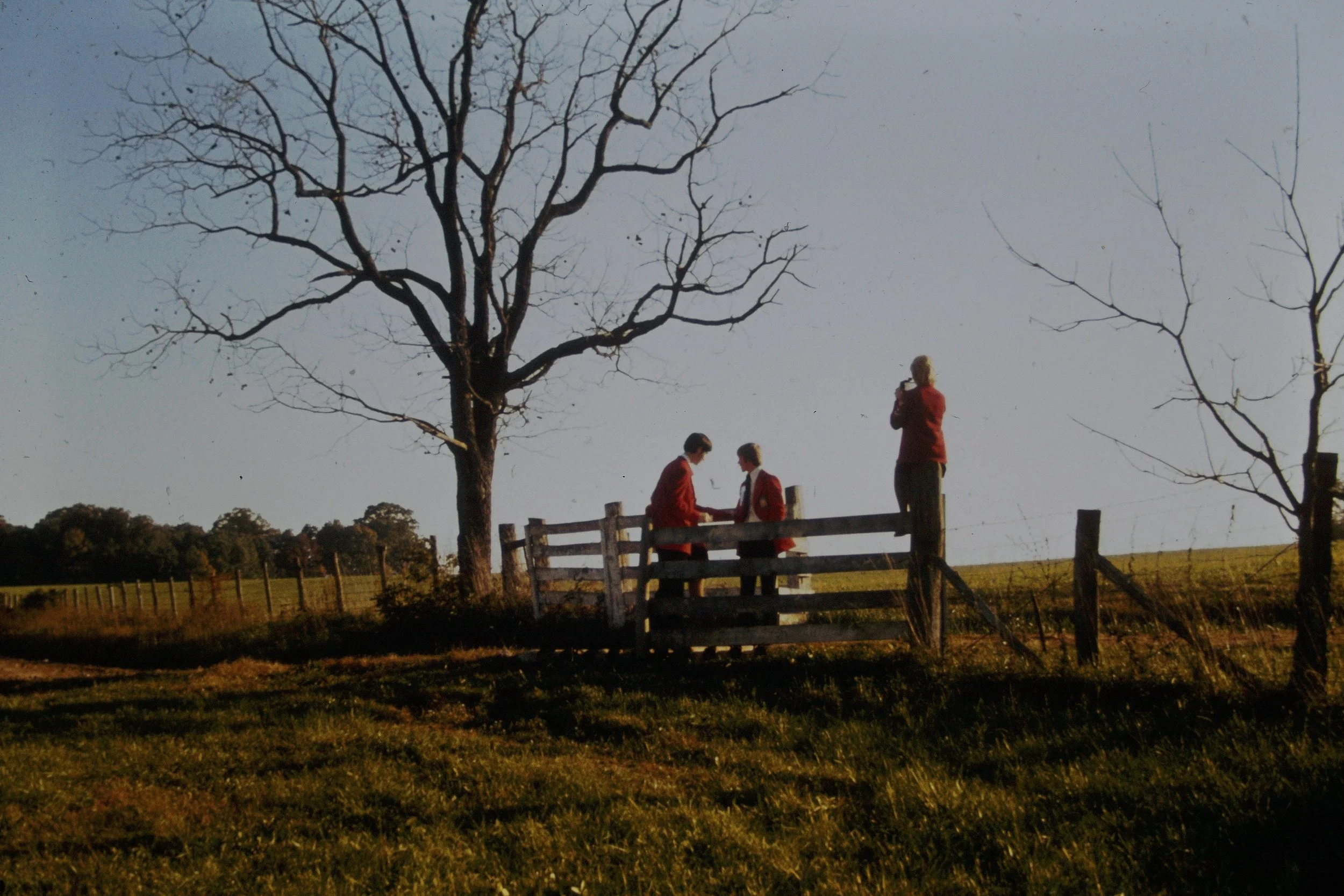 Students on the grounds where National Leadership Center will be built.JPG