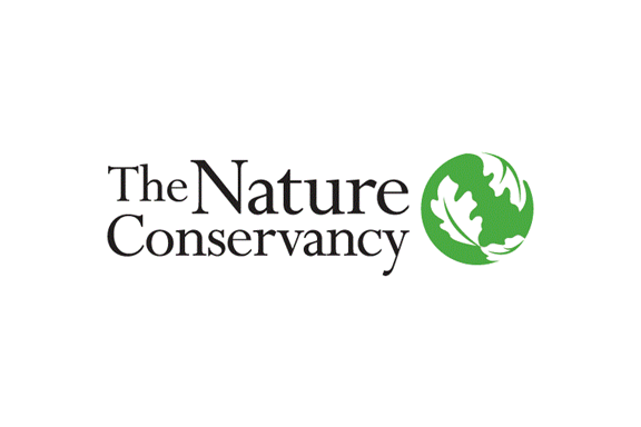 The logo of The Nature Conservancy featuring text and a green globe with trees.