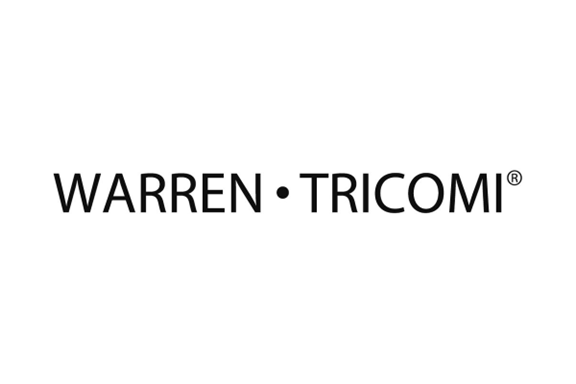 The logo of Warren Tricomi salon in black text on a white background.