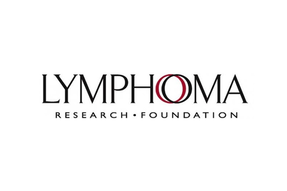 Lymphoma Research Foundation logo with the word 'LYMPHOMA' and a stylized red circle around the letter 'O'.