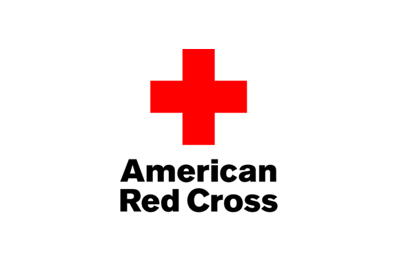 Red cross symbol above the text 'American Red Cross' in bold black letters.