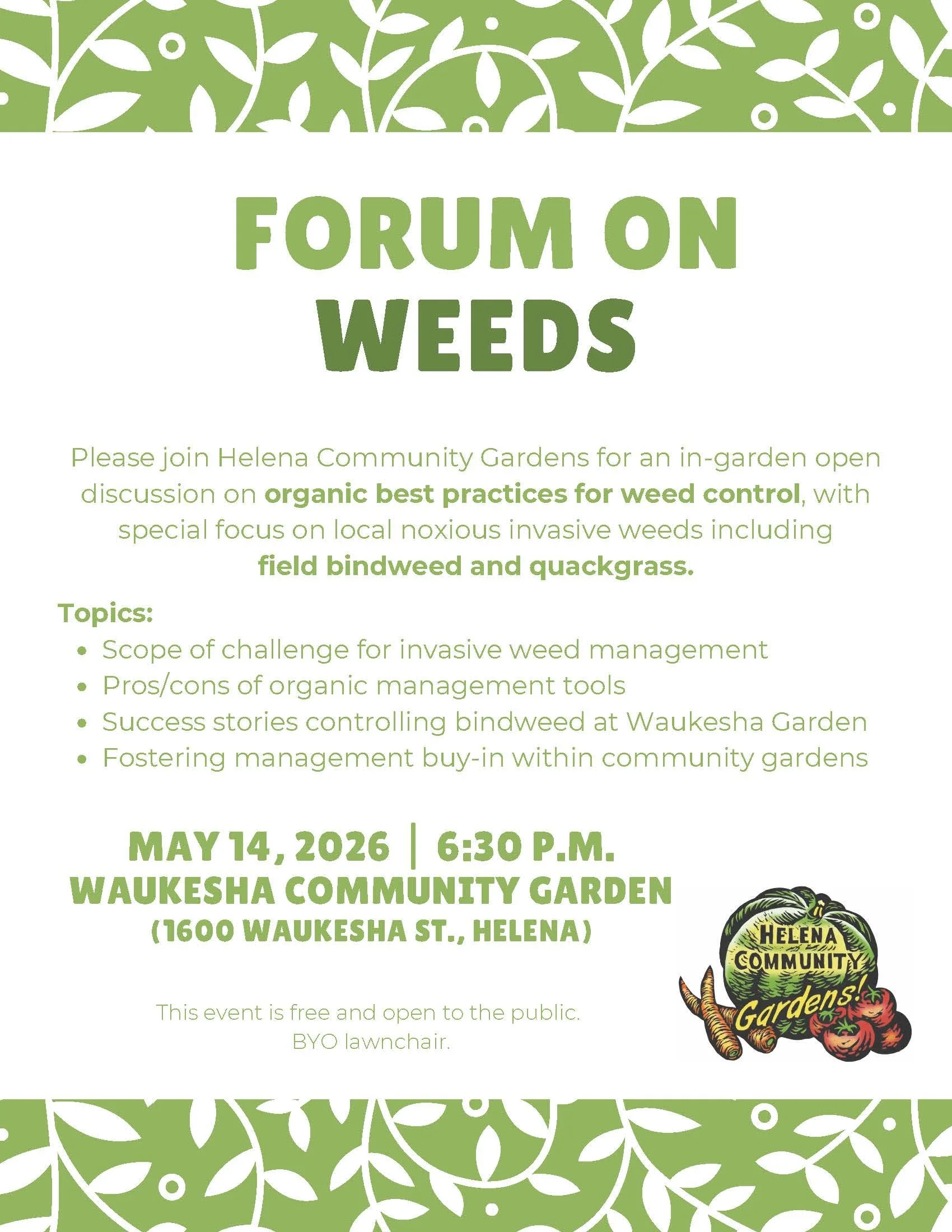 Forum on Weeds Workshop