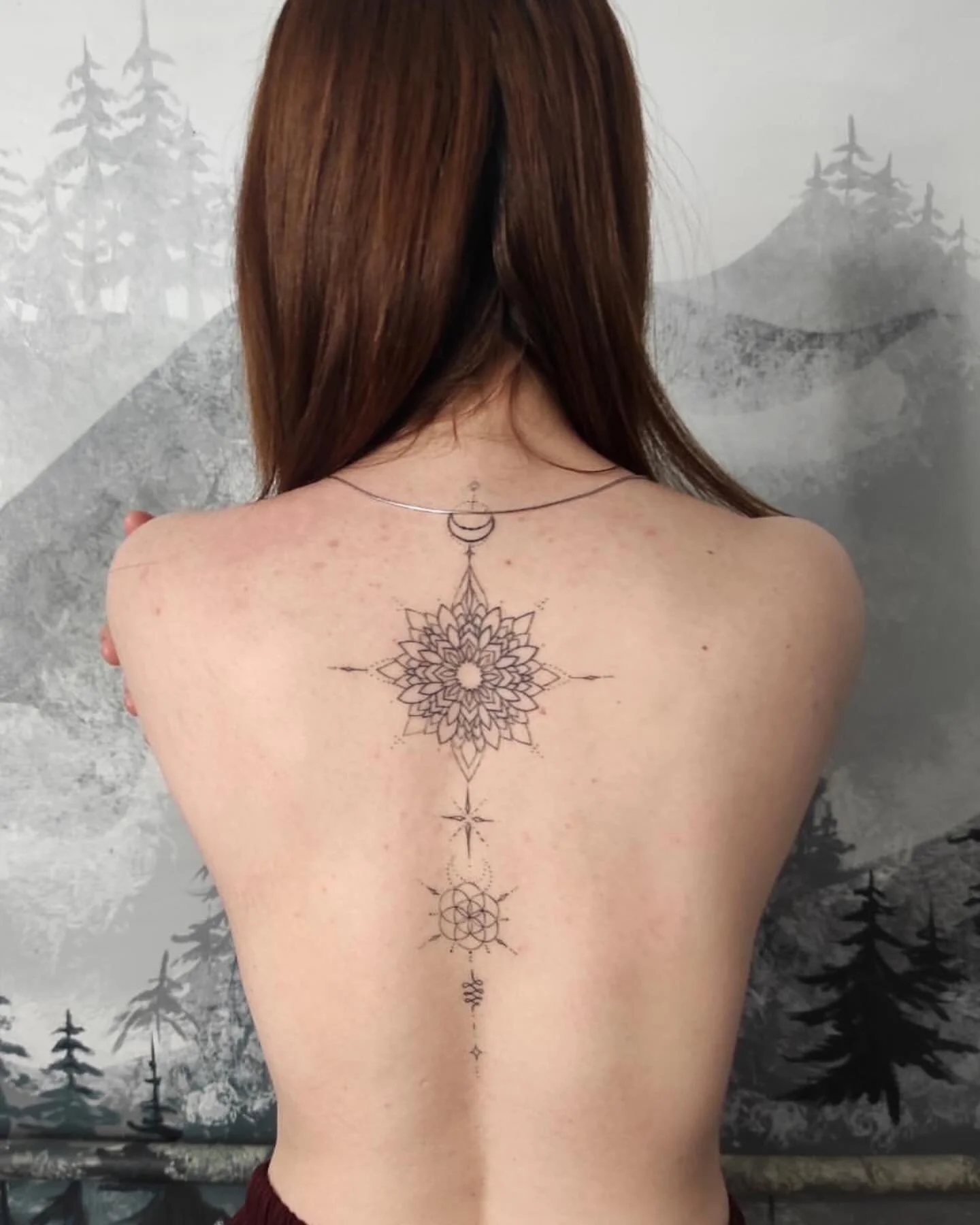 MANDALA | fineline  #tattoo #californiatattoos #californiatattooartist #orangecountytattoo #flowerstattoo #finelinetattoo #tattoodo #inked #fineline #madalatattoo #orangecounty