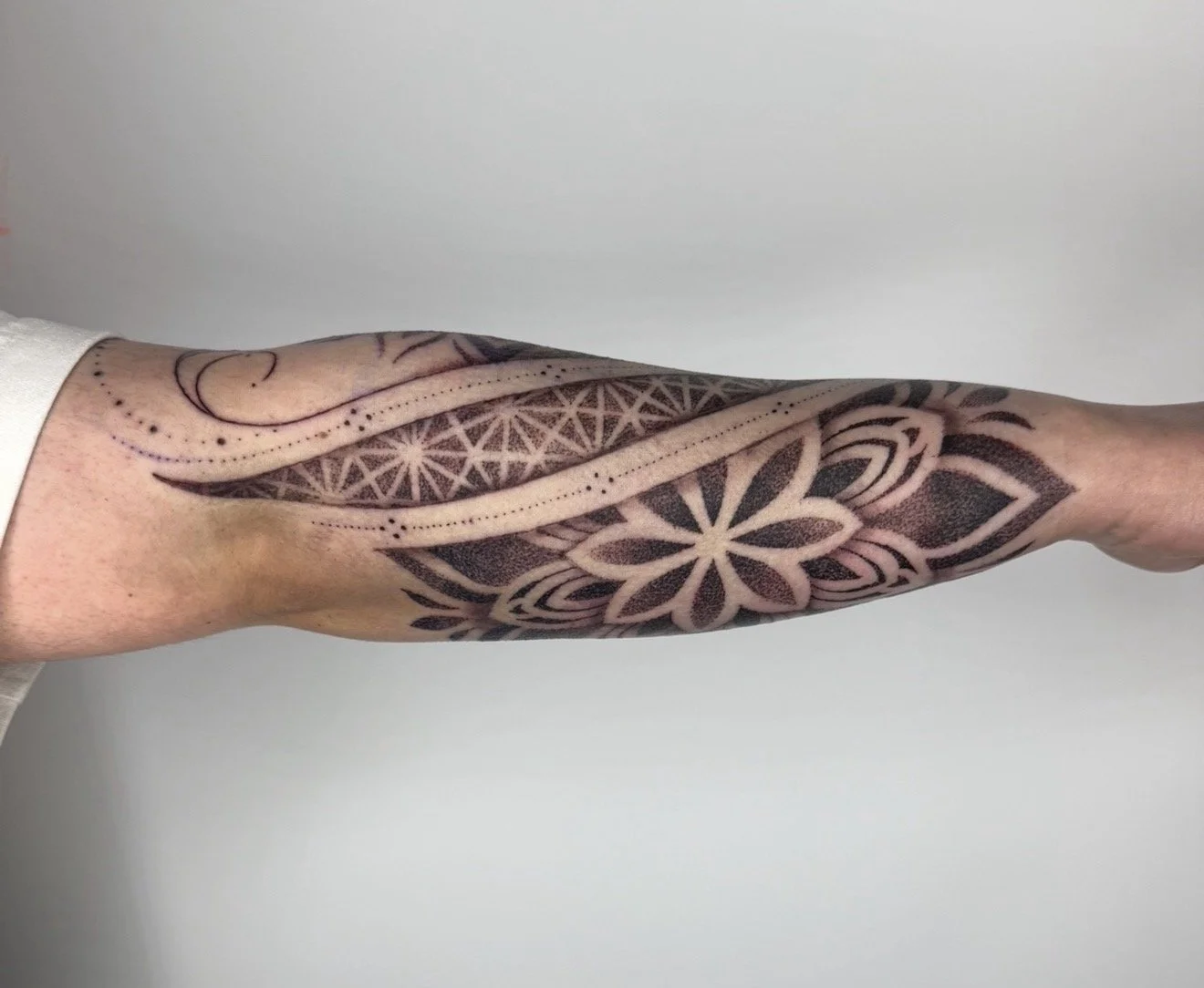 dotwork mandala tattoo