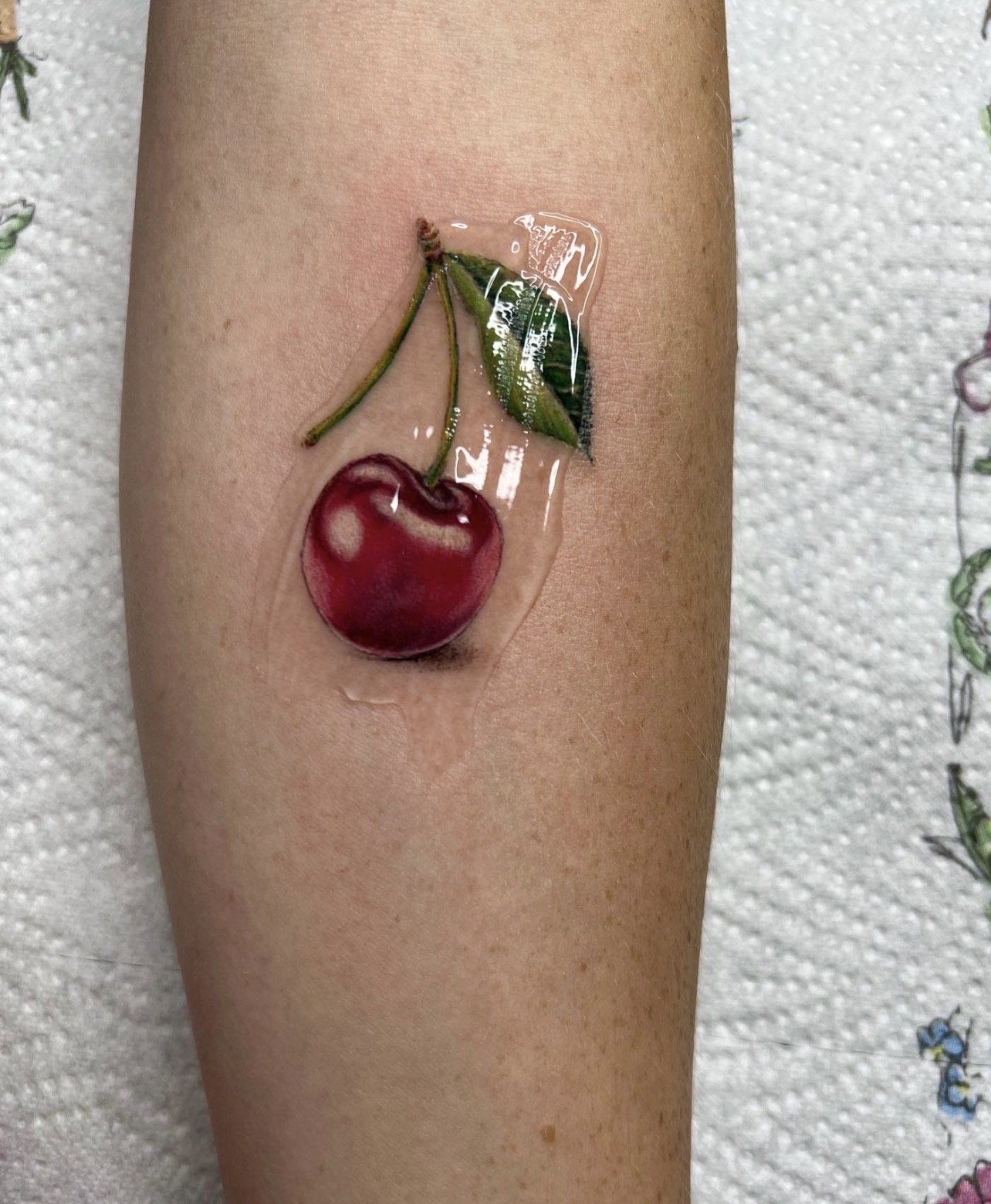 color cherry tattoo