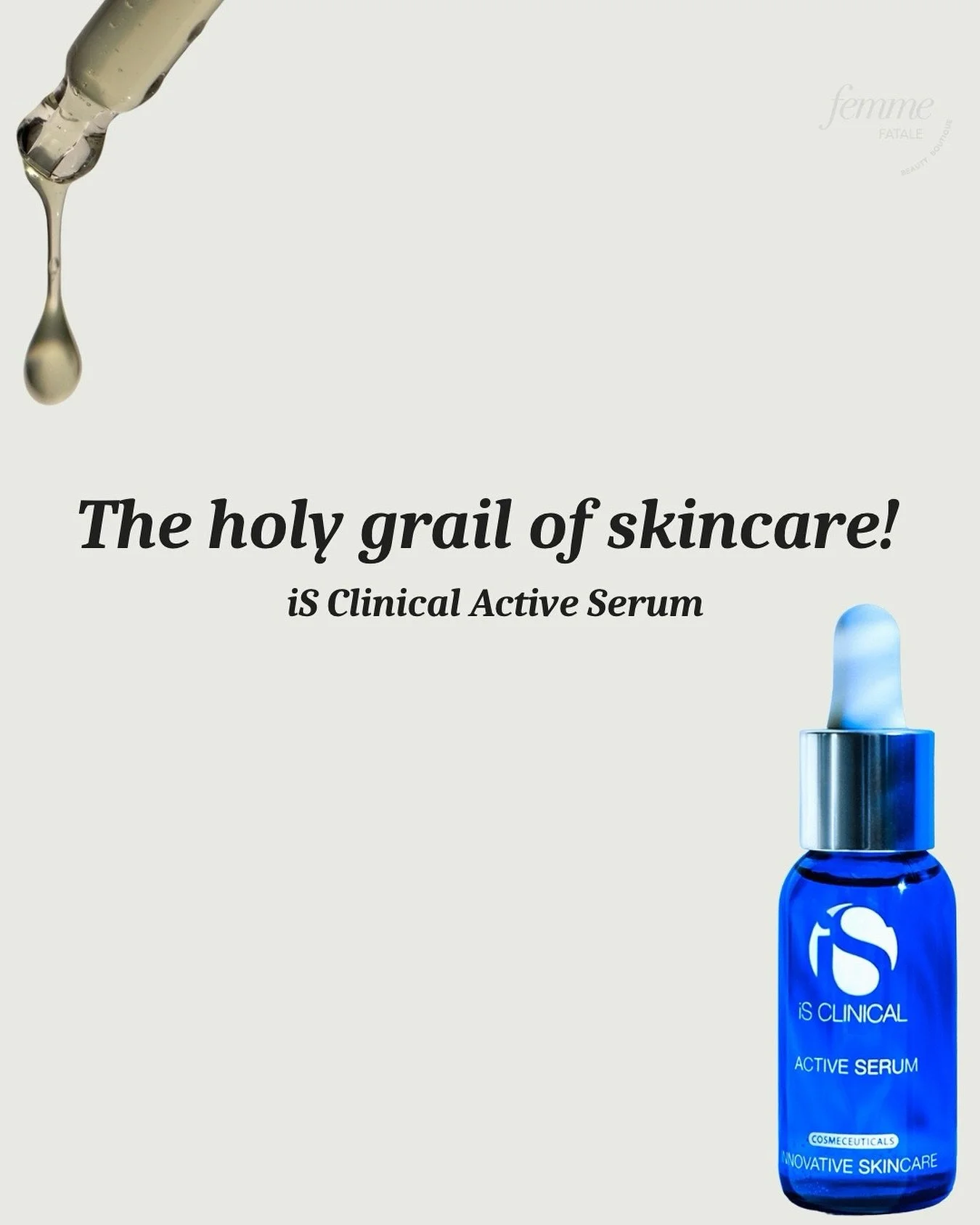 ✨ Why is the iS Clinical Active Serum a holy grail? Let&rsquo;s spill the tea! 🍵💧

🔥 Multi-tasking magic: Tackles acne, fine lines, dark spots &amp; uneven texture all at once!
⚡ Fast results: Glow up in just days&mdash;yes, it works that quick! ✨