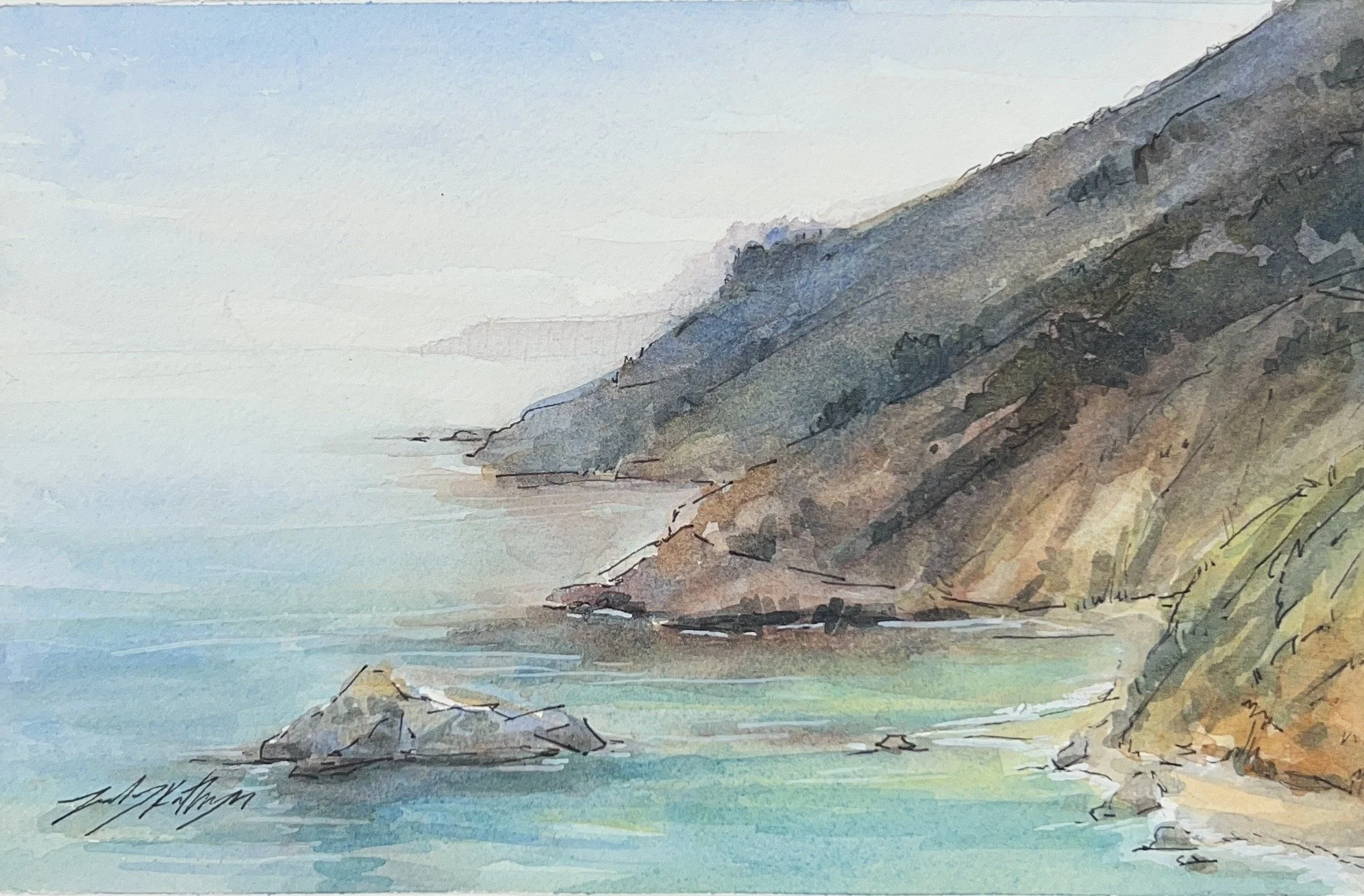 SOLD - Misty Seaside - 8x5