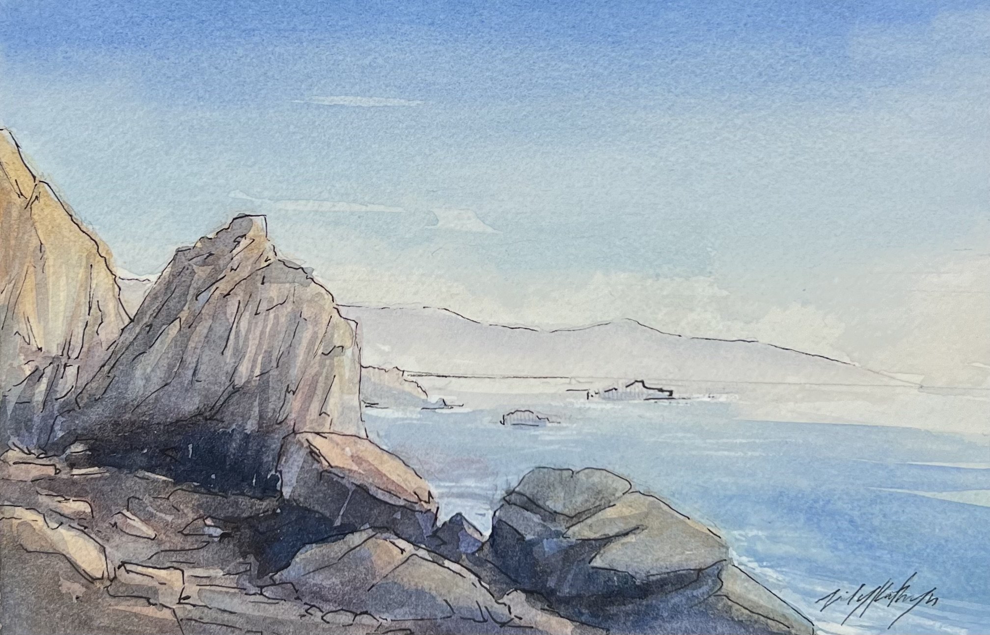 Morning on the Shore - 8x5 