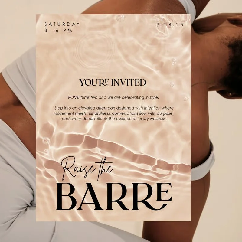 BARRE BAR X ROM8 WELLNESS: Raise the Barre