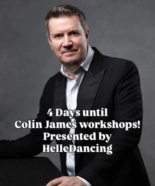 You can still sign up on my website HelleDancing.com for the Sunday April 19 master workshops with Mr. Colin James 🌟 The two back-to-back workshops are Sunday 10am and 10:45am! #danceclass #dancemasterclass #ballroomdance #latindance just 4 more day