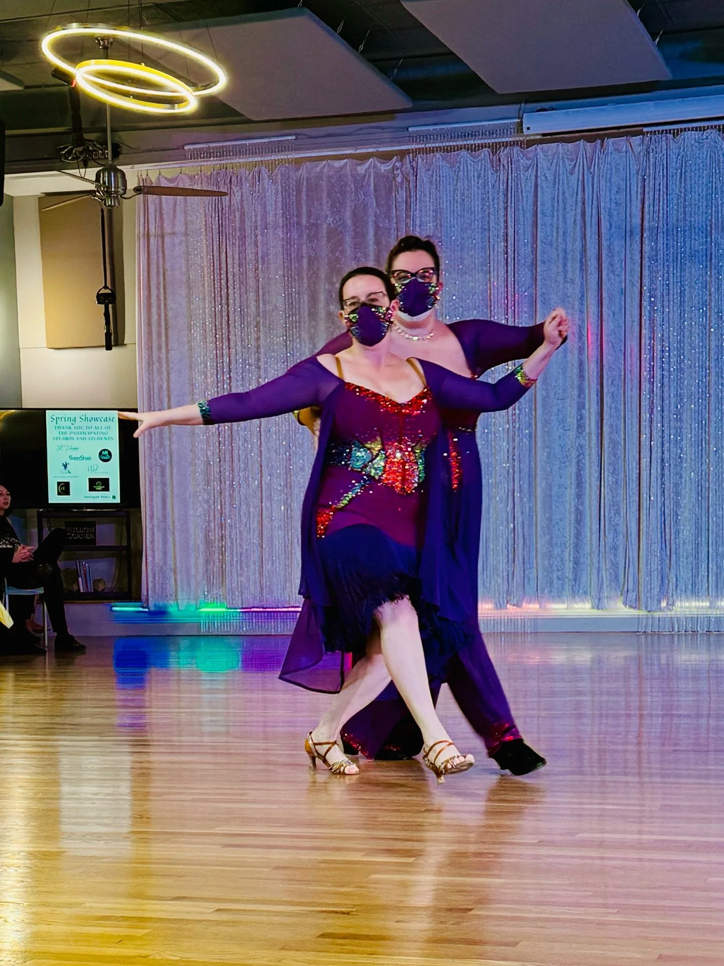 Purple Power 💜🦄🙆&zwj;♀️💟 My student couple Rachel &amp; Mariya performed two dances in the TK showcase this weekend, check out these snaps of them in action 💪 We began working together during the pandemic to get ready for their wedding, and they